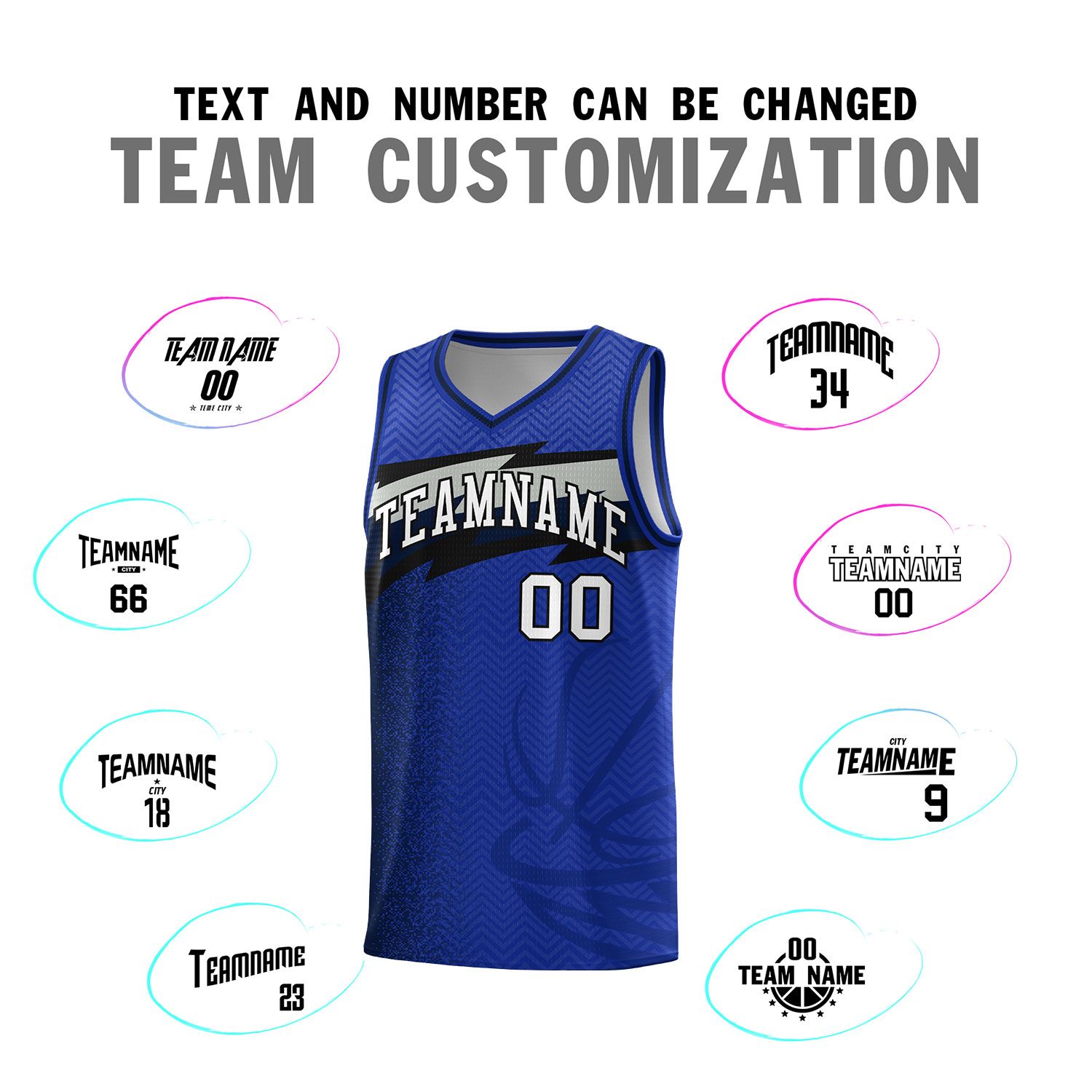 Custom Royal Dot Scatter Graffiti Pattern Sports Uniform Basketball Jersey