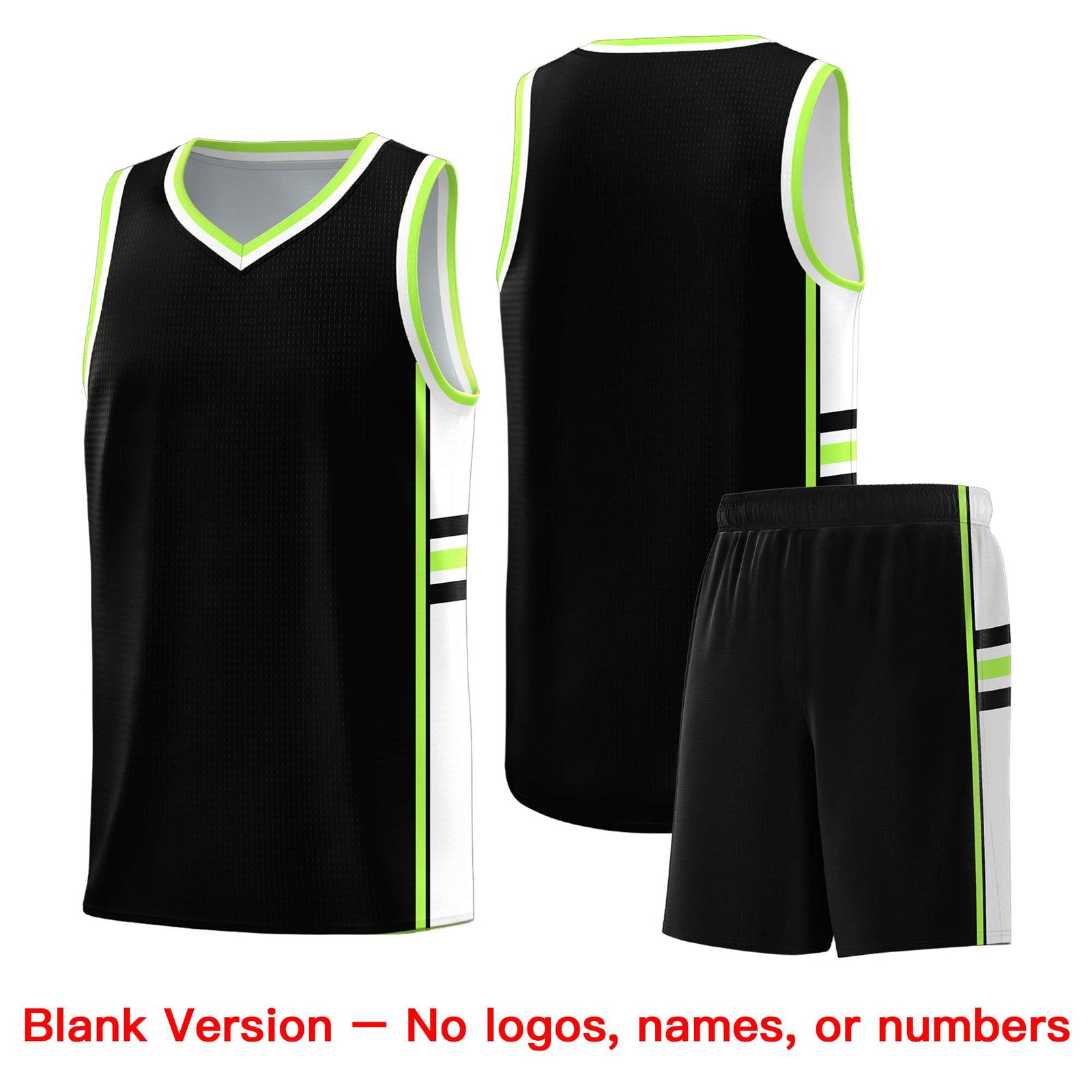 Custom Youth Basketball Jersey - Black White Two-Tone Classic Varsity Uniform