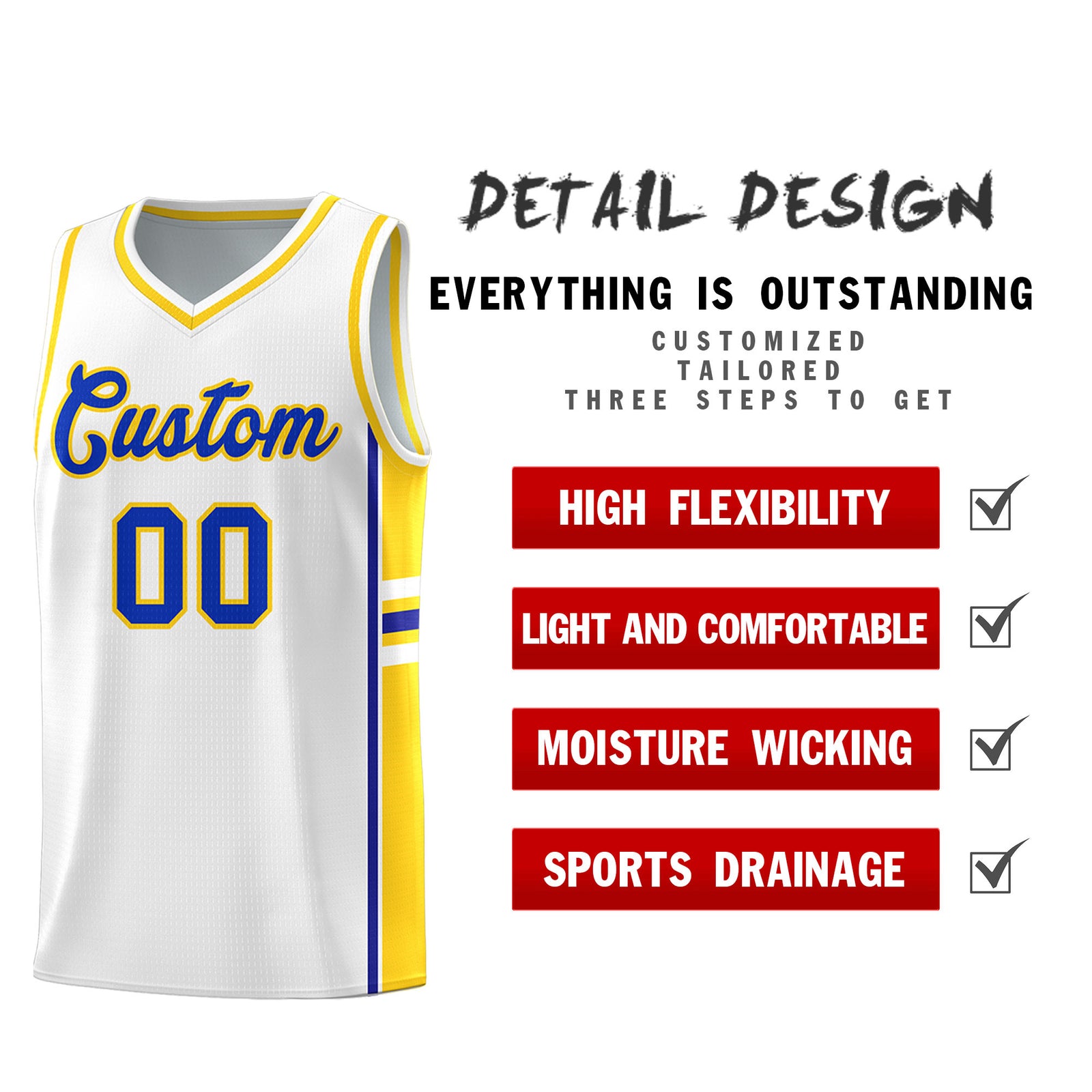 Custom Youth Basketball Jersey - White Fluorescent Yellow Two-Tone Varsity Jersey Set