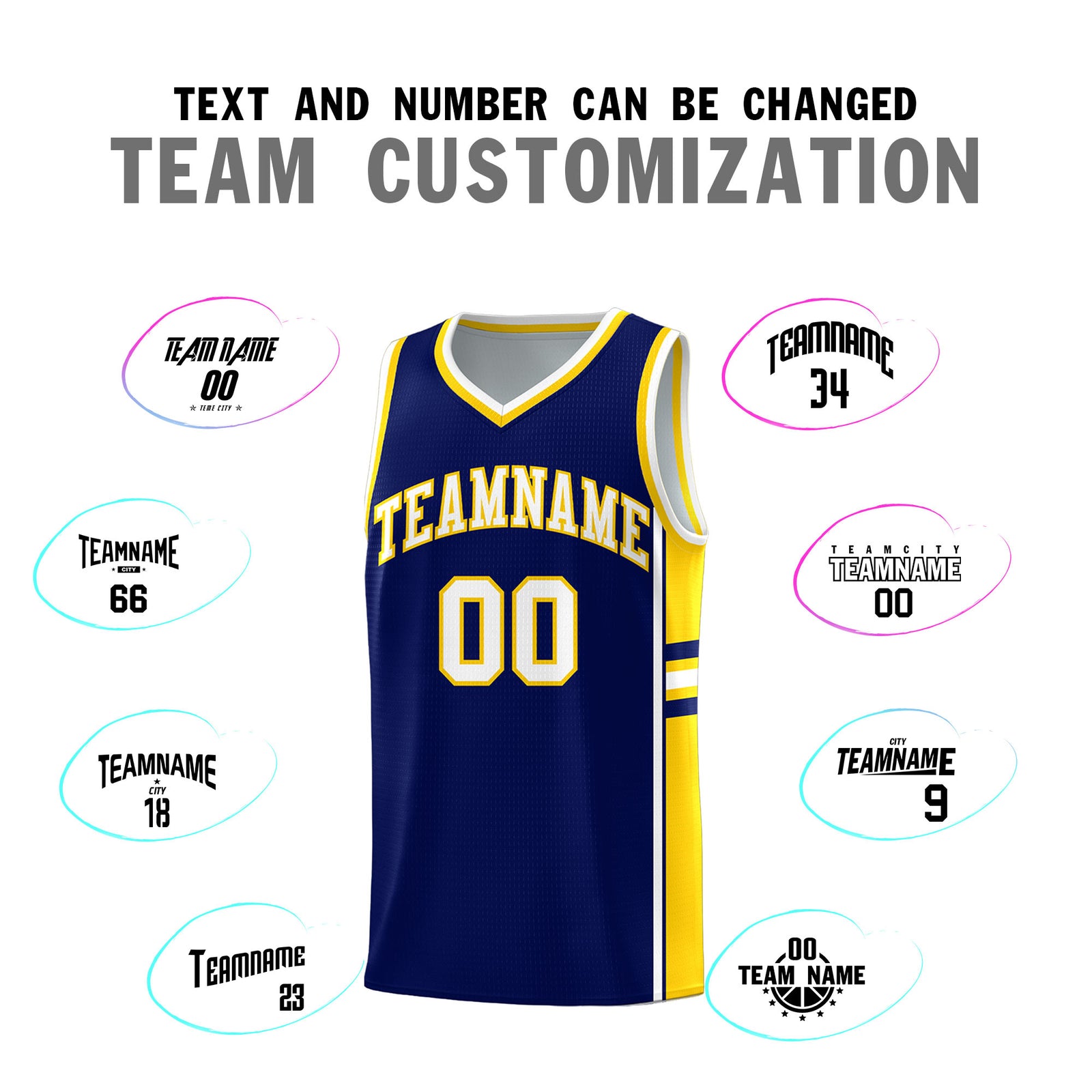 Custom Youth Basketball Jersey - Navy Gold Two-Tone Varsity Jersey Set