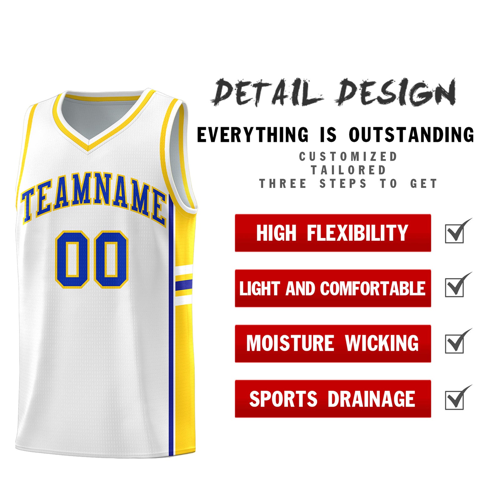 Custom Youth Basketball Jersey - White Fluorescent Yellow Two-Tone Varsity Jersey Set