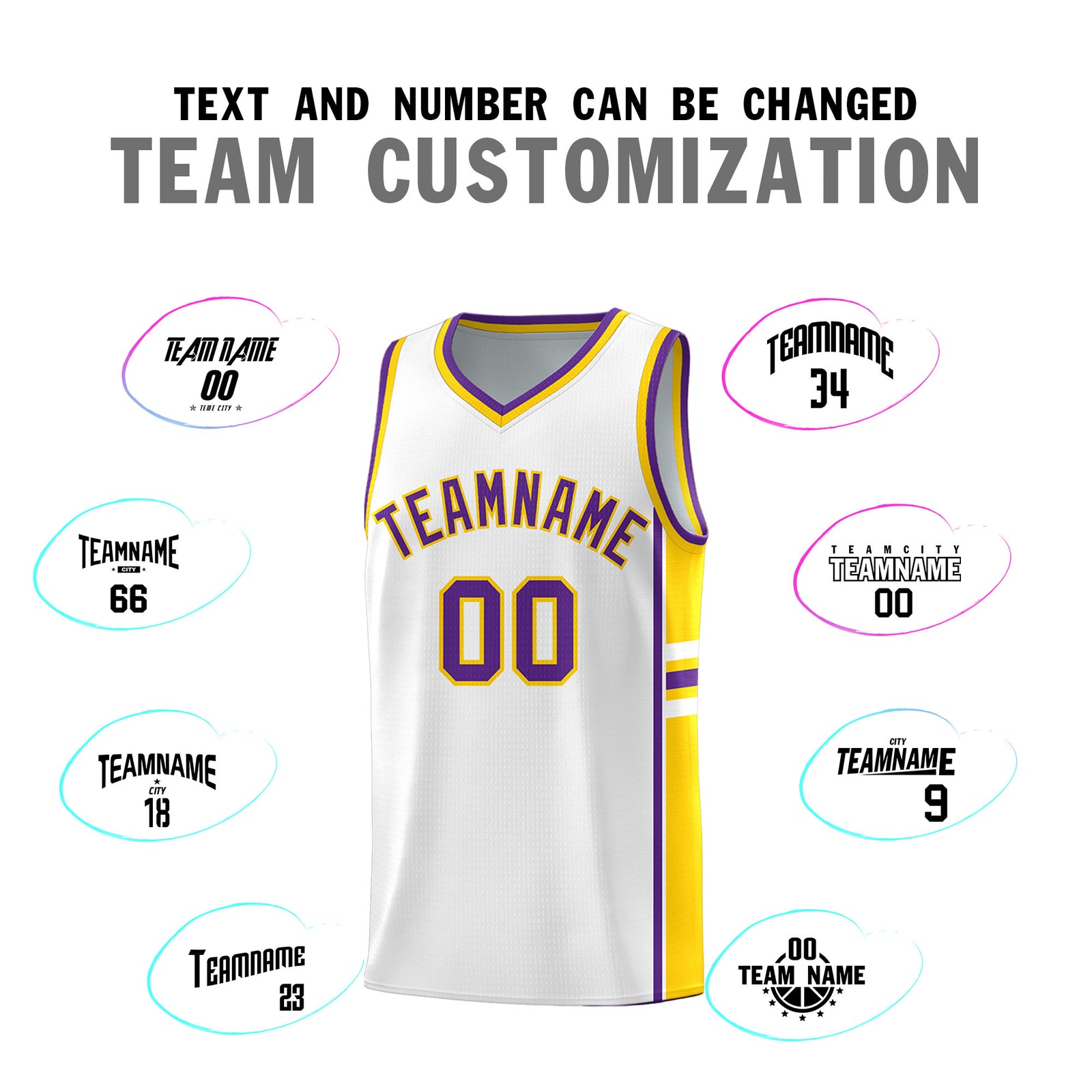 Custom Youth Basketball Jersey - White Gold Personalized Varsity Two-Tone Uniform
