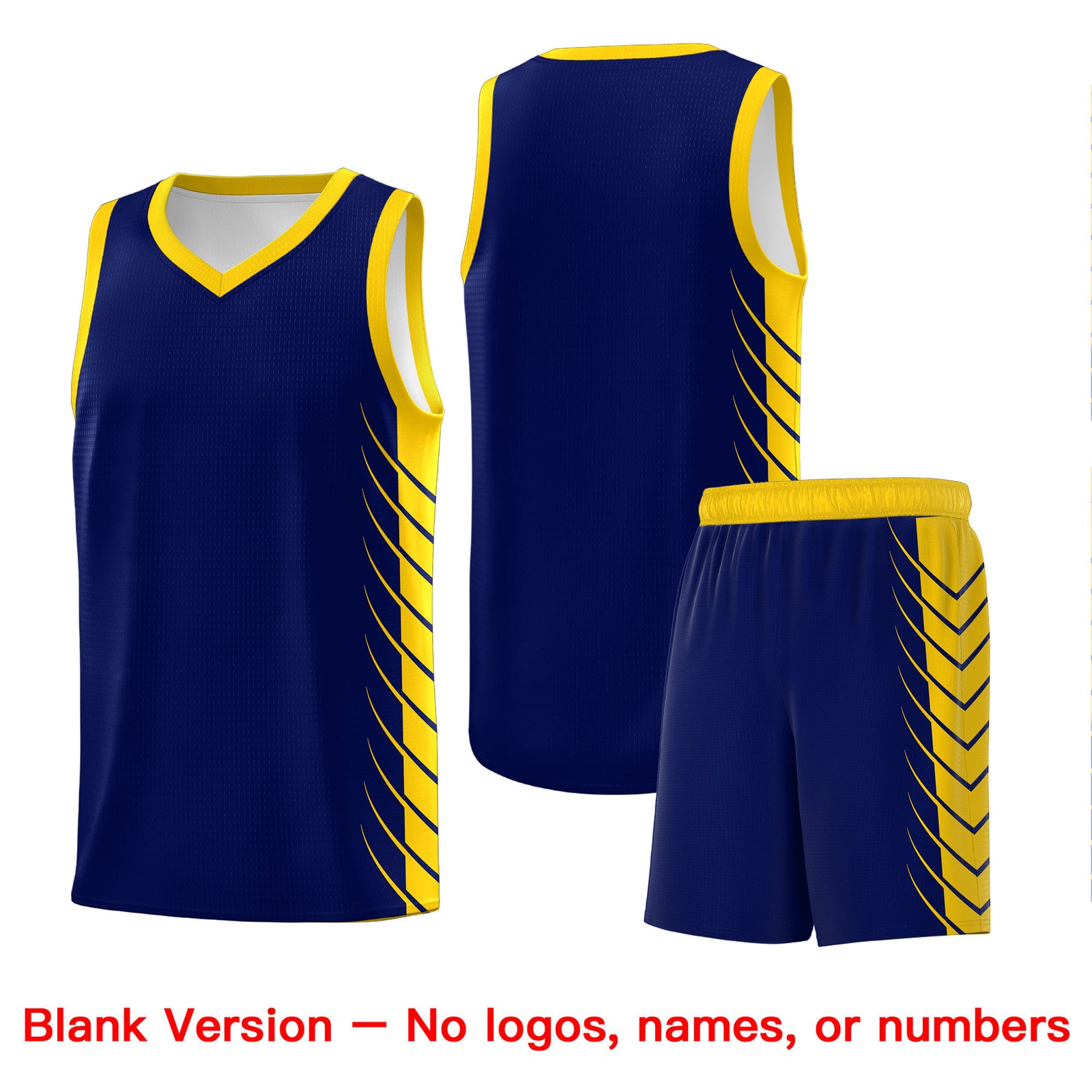 Custom Navy Gold Personalized Side Symmetrical Line Pattern Sports Uniform Basketball Jersey| KXKSHOP