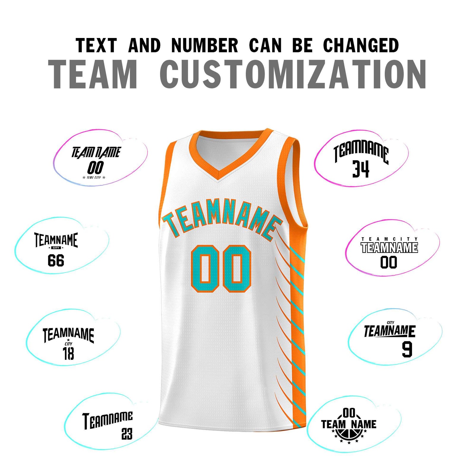 Custom White Sky Blue Personalized Side Symmetrical Line Pattern Sports Uniform Basketball Jersey