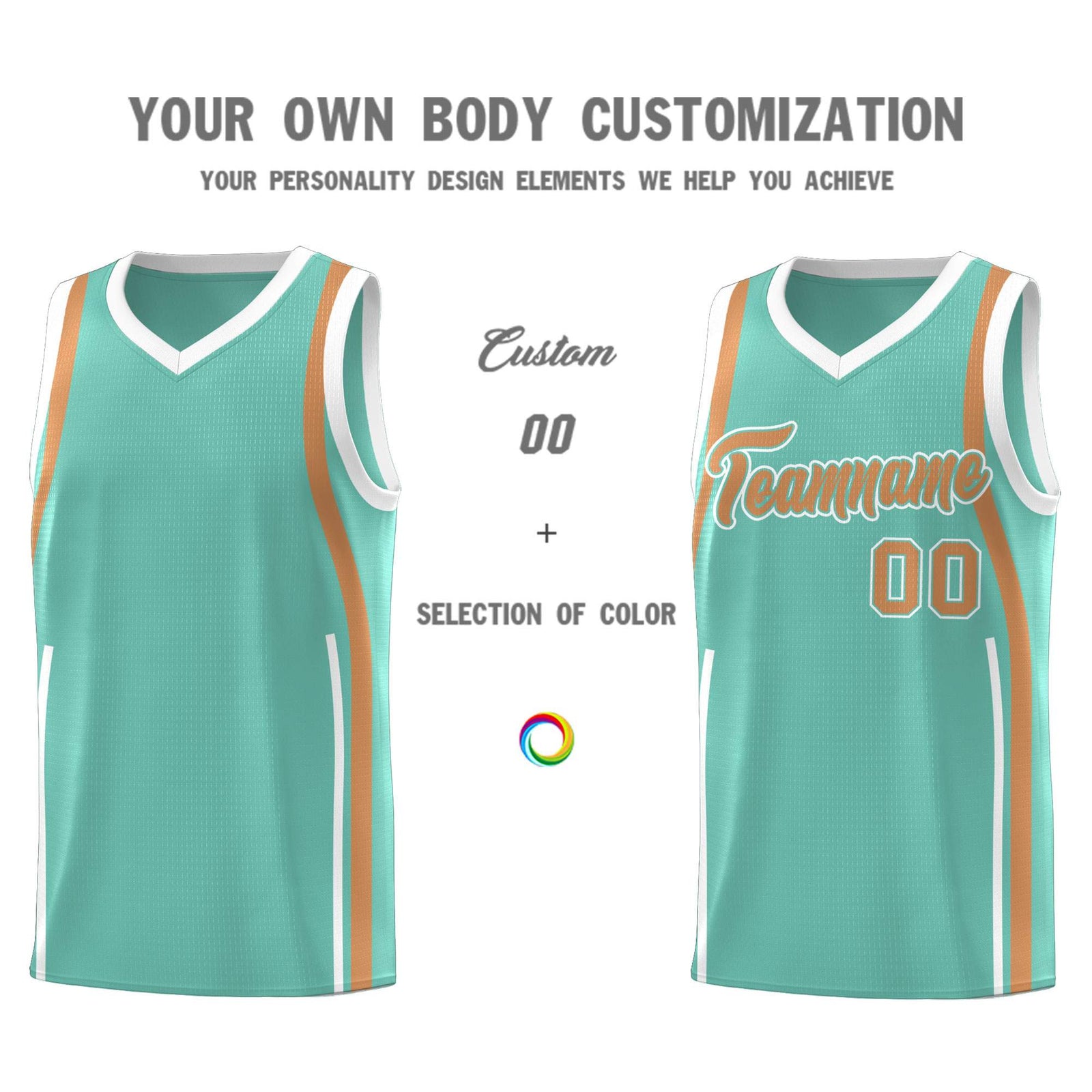 Custom Bright Green Buckskin Brown-White Ribbon Pattern Basketball Kits