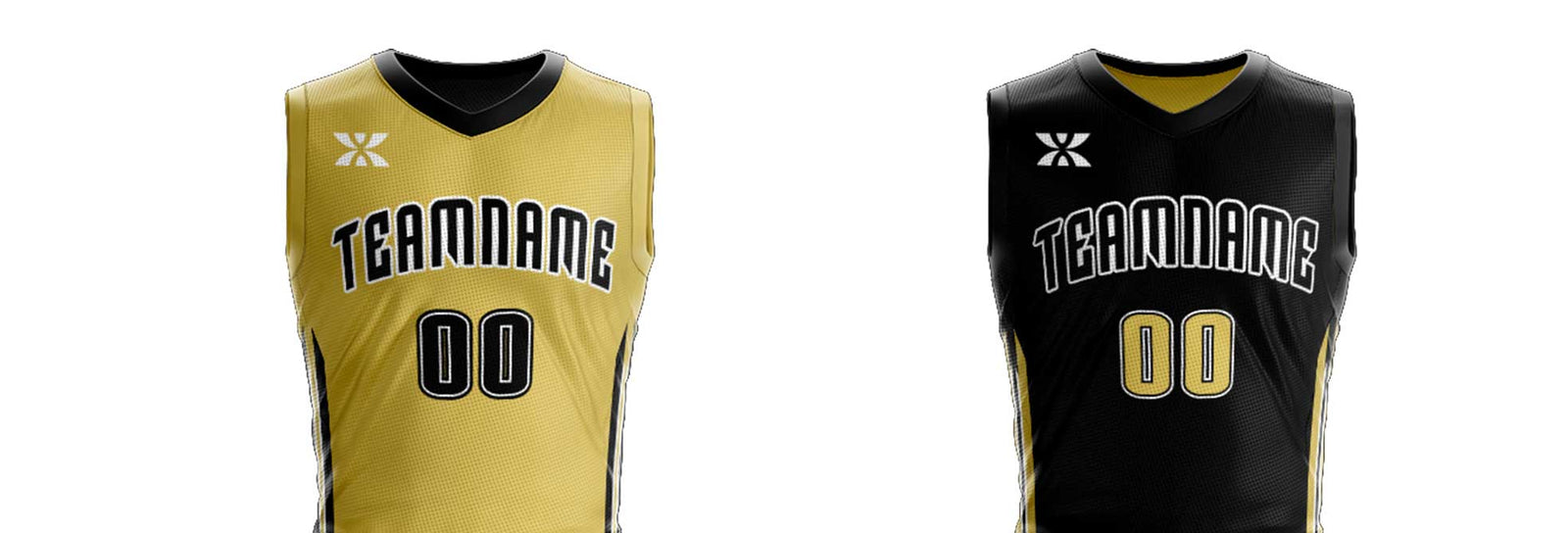Custom Black Old Gold Double Side Sets Design Sportswear Basketball Jersey