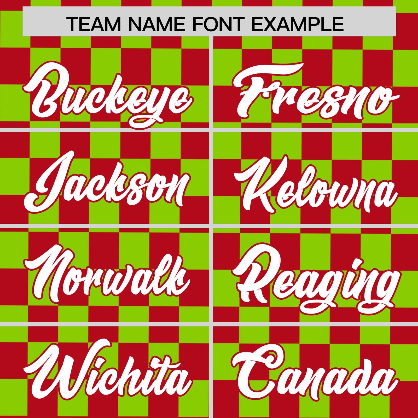 Custom Red Neon Green Personalized Plaid Fashion Design Authentic Baseball Jersey
