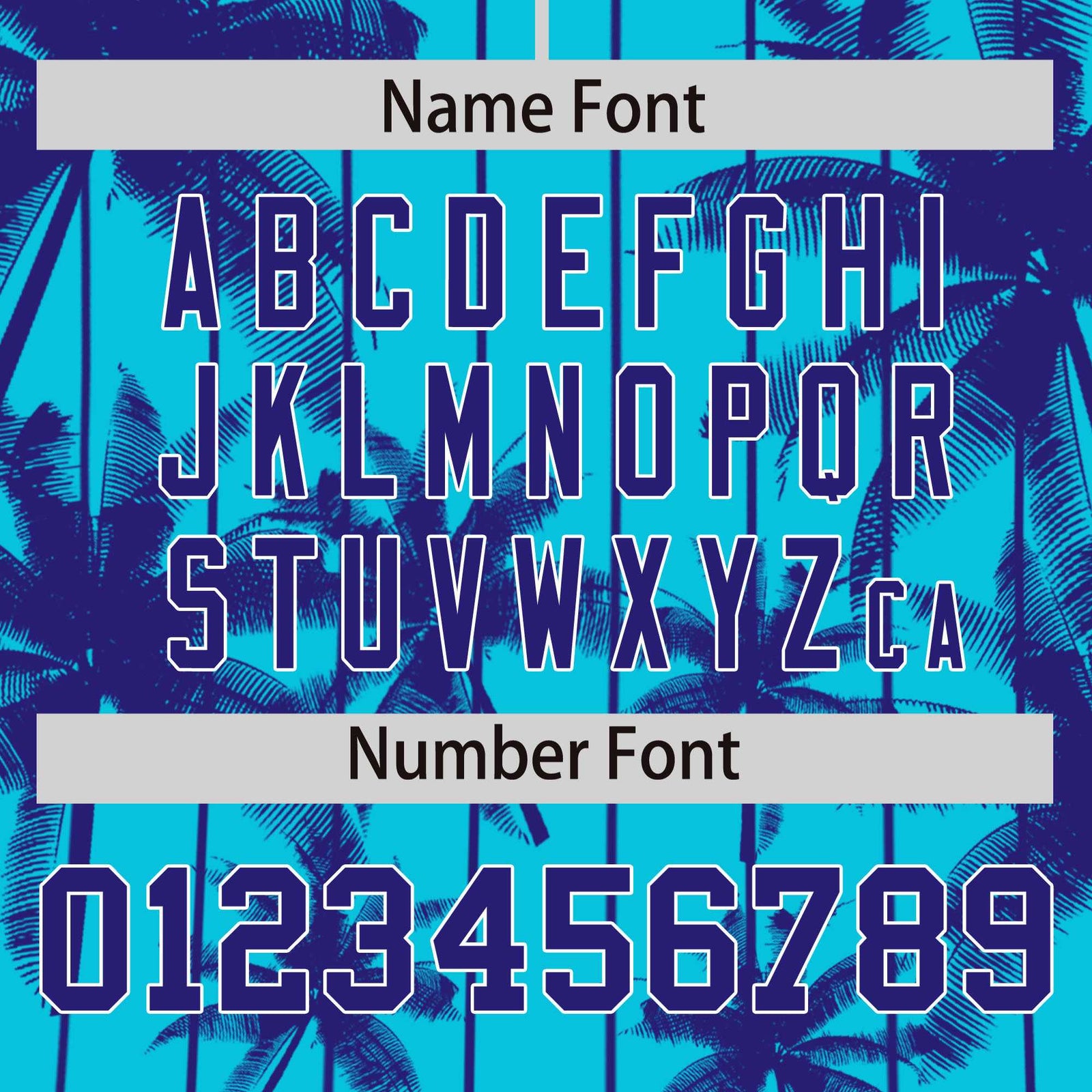 Custom Sky Blue Royal Pinstripe Coconut Tree Pattern Authentic Baseball Jersey