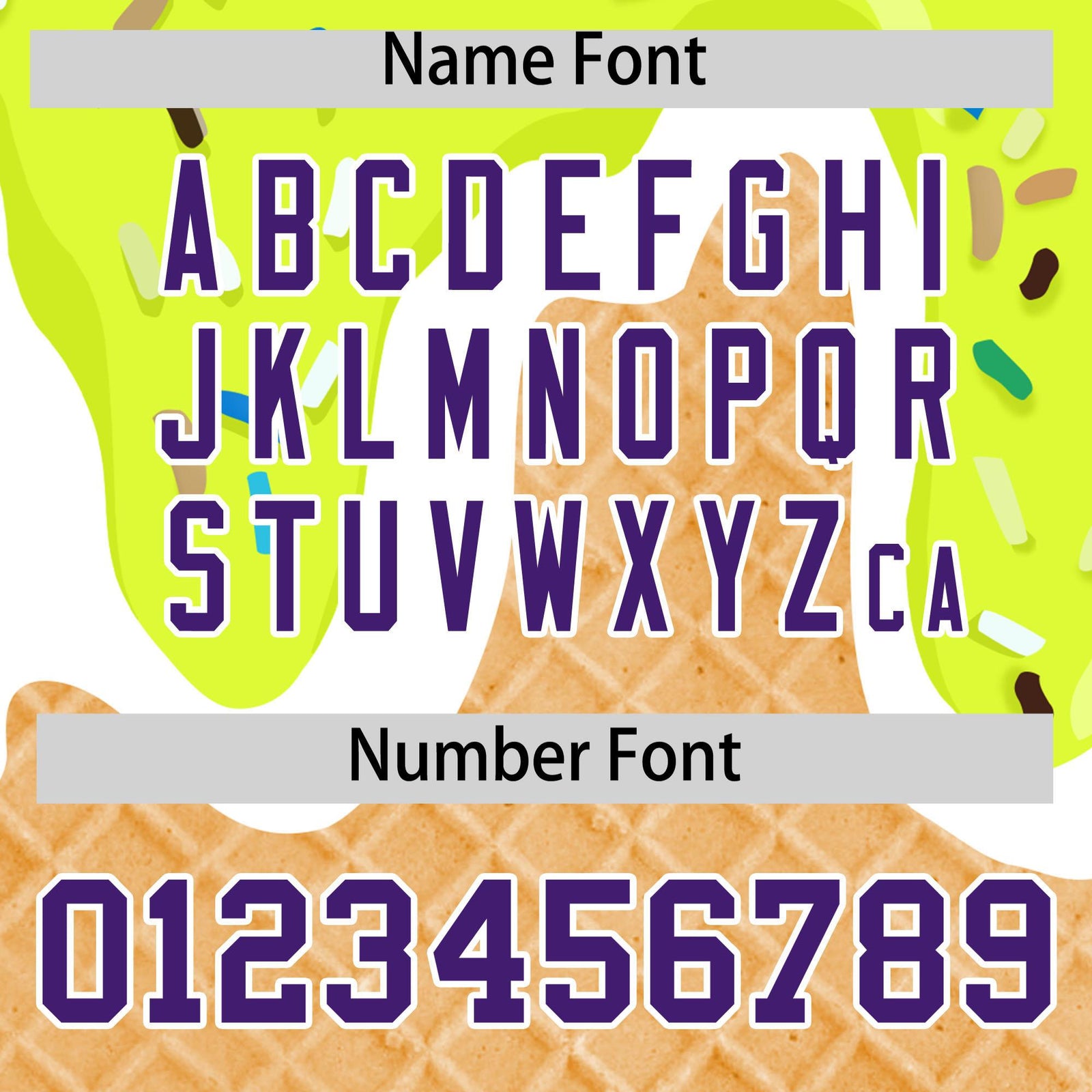 Custom Fluorescent Green Ice Cream Cone Graffiti Pattern Fashion Authentic Baseball Jersey