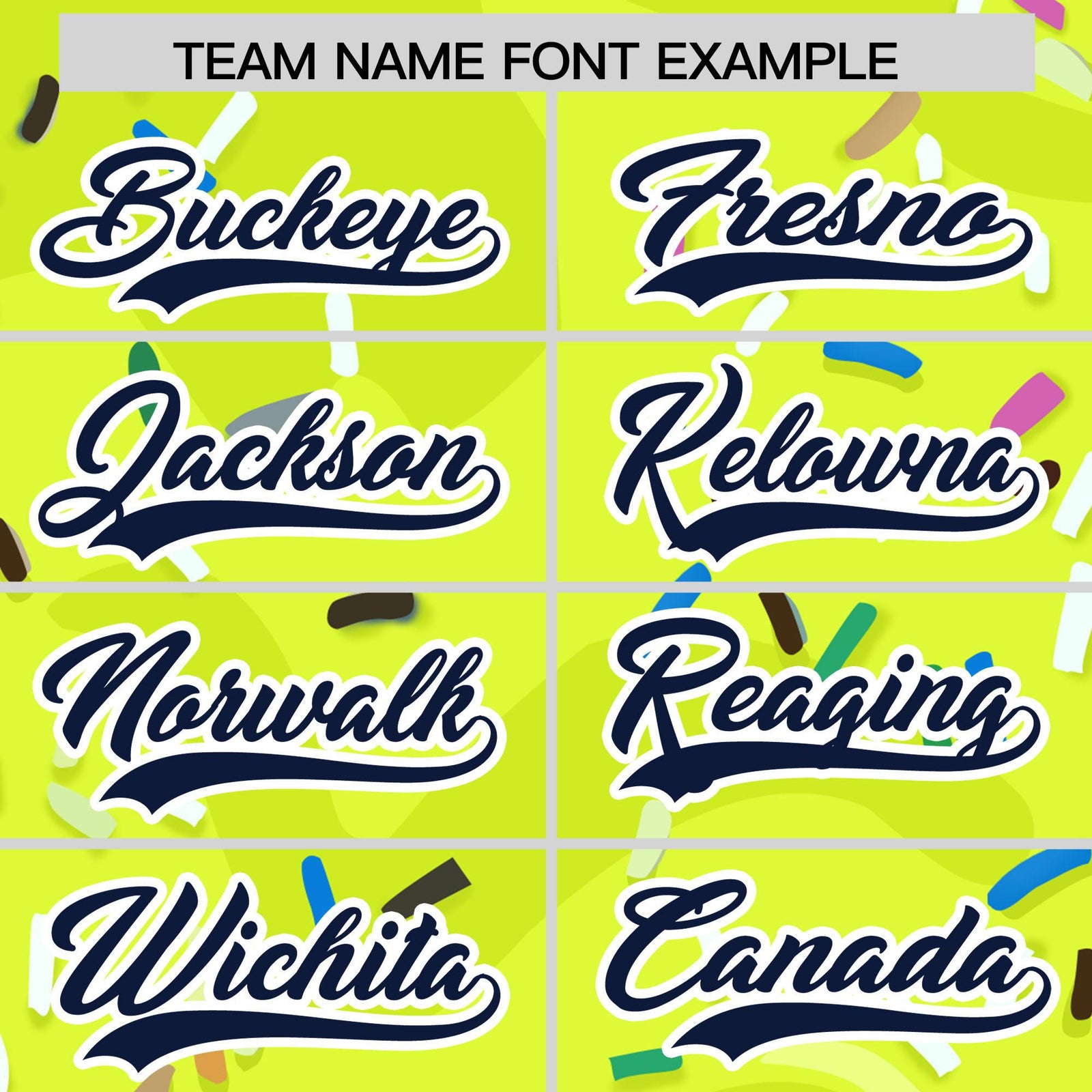 Custom Fluorescent Green Ice Cream Cone Graffiti Pattern Fashion Authentic Baseball Jersey