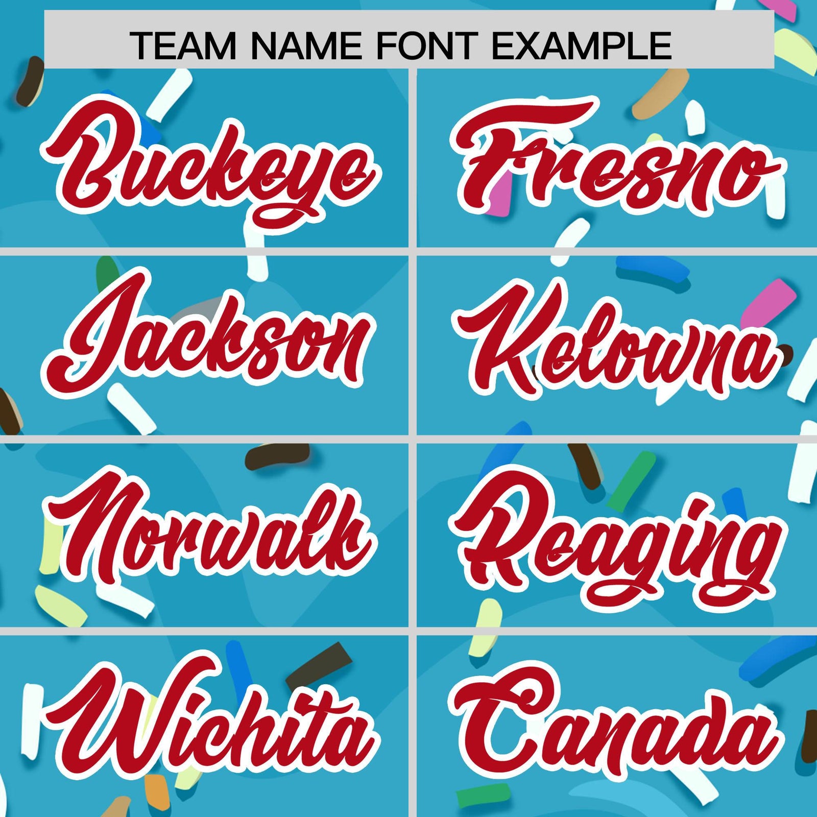 Custom Sky Blue Ice Cream Cone Graffiti Pattern Fashion Authentic Baseball Jersey