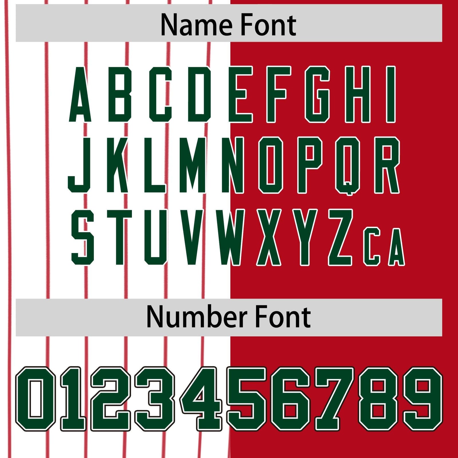 Custom White Red and Green Pinstripe Personalized Raglan Sleeves Authentic Baseball Jersey