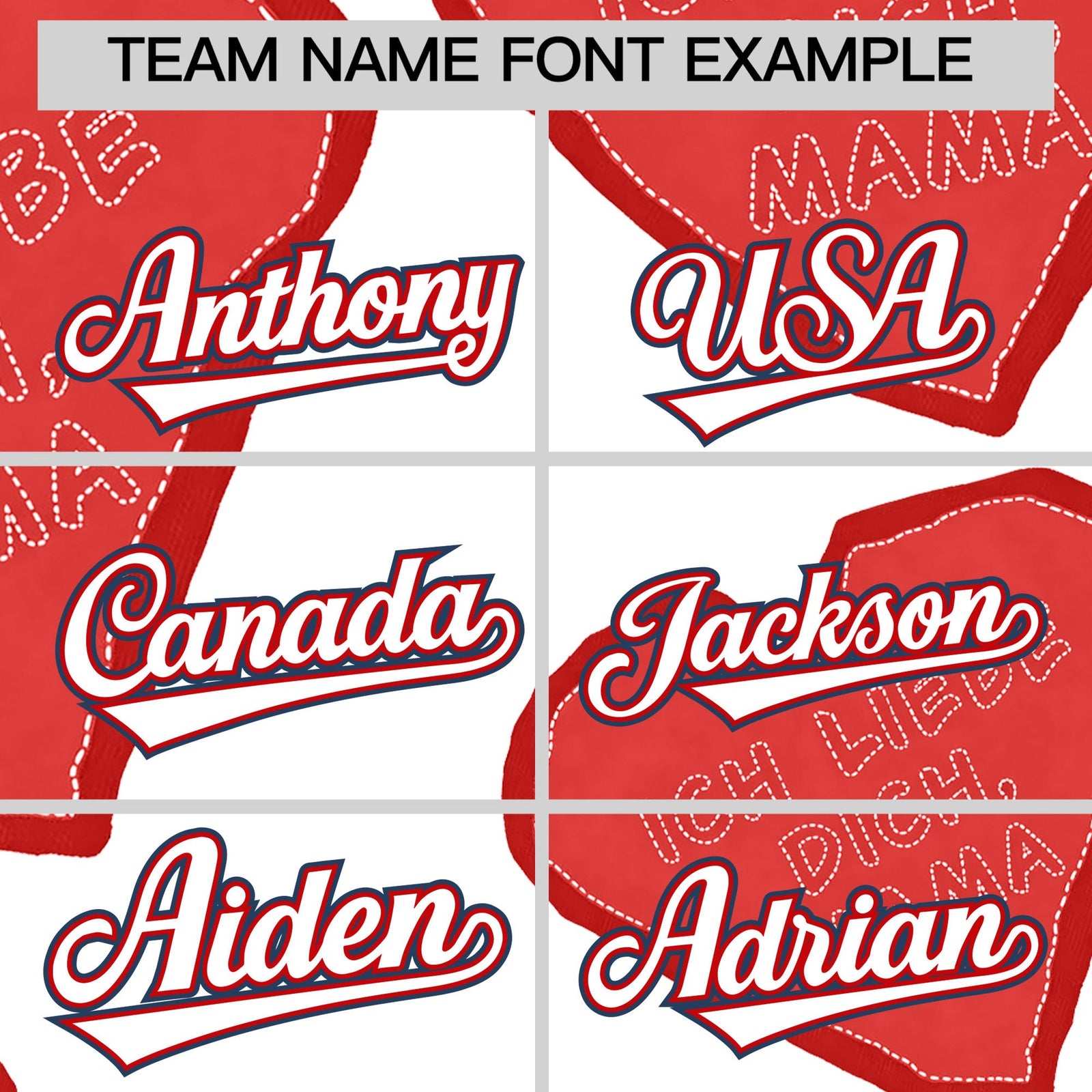 Custom White Red Mother's Day Style Graffiti Pattern Stretch Fabric Baseball Jersey| KXKSHOP