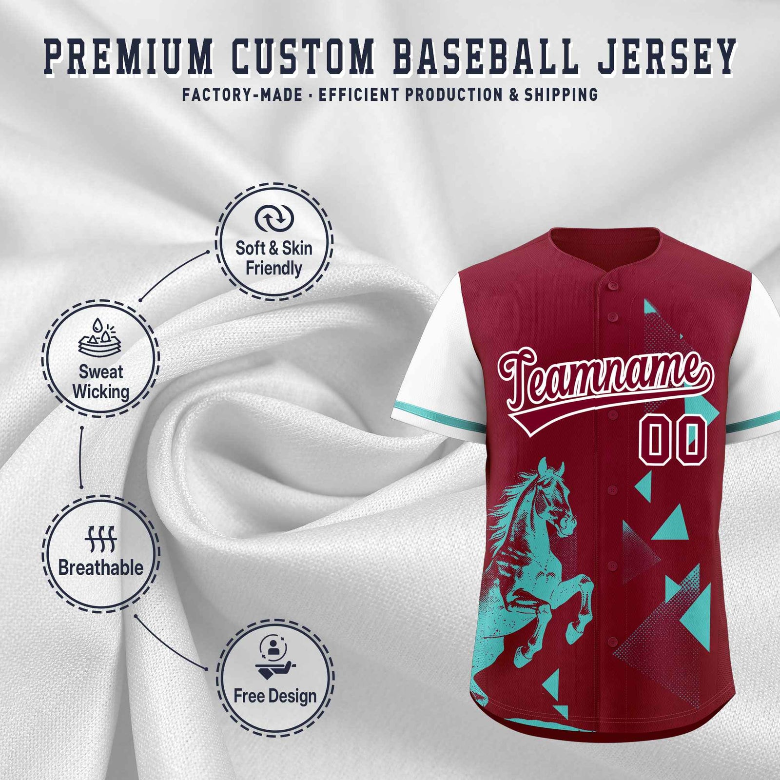 Custom White Crimson Raptor Series Raglan Sleeves Wrinkle-Resistant Baseball Jersey |KXKSHOP