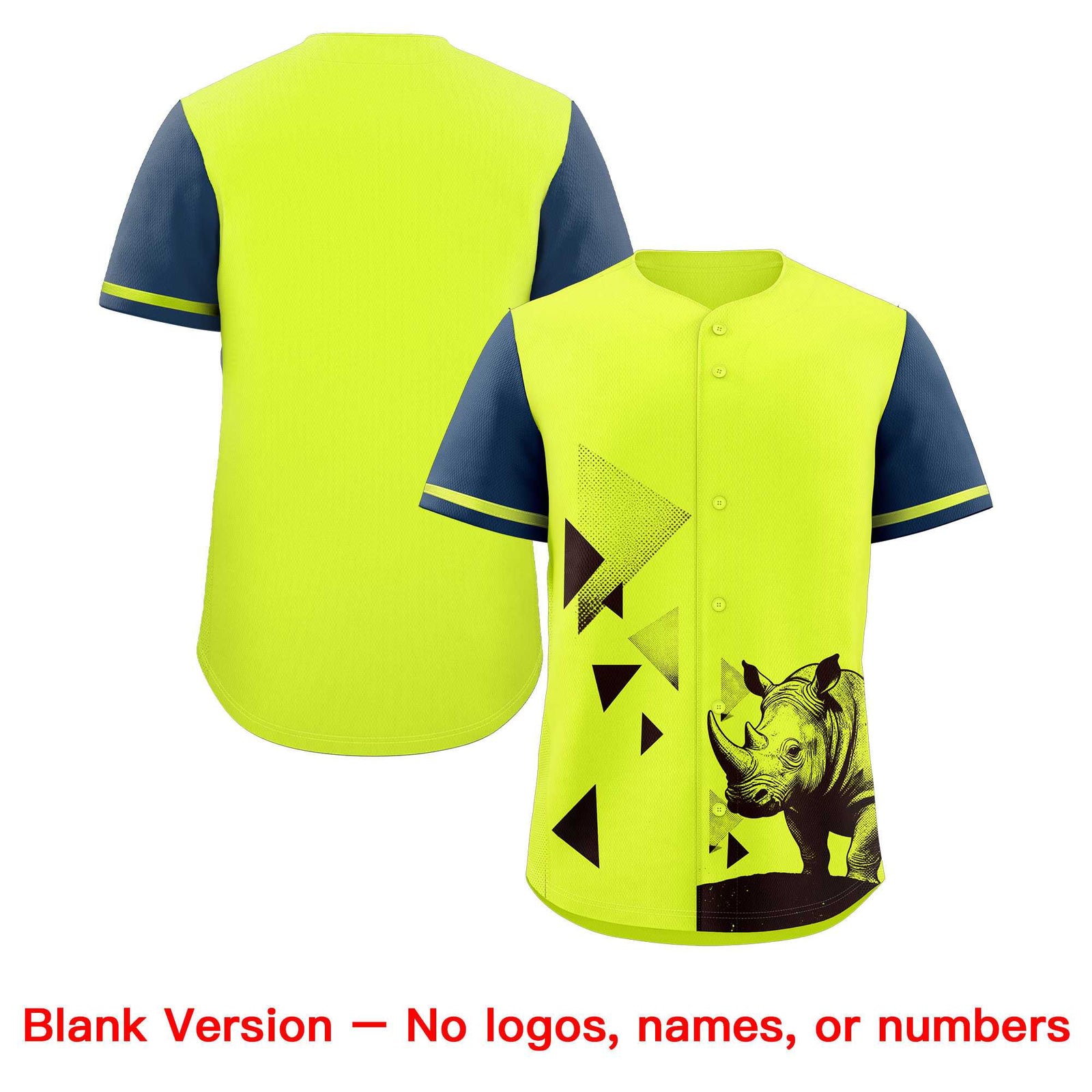 Custom Midnight Blue Fluorescent Green Raptor Series Raglan Sleeves Hip Hop Baseball Jersey |KXKSHOP