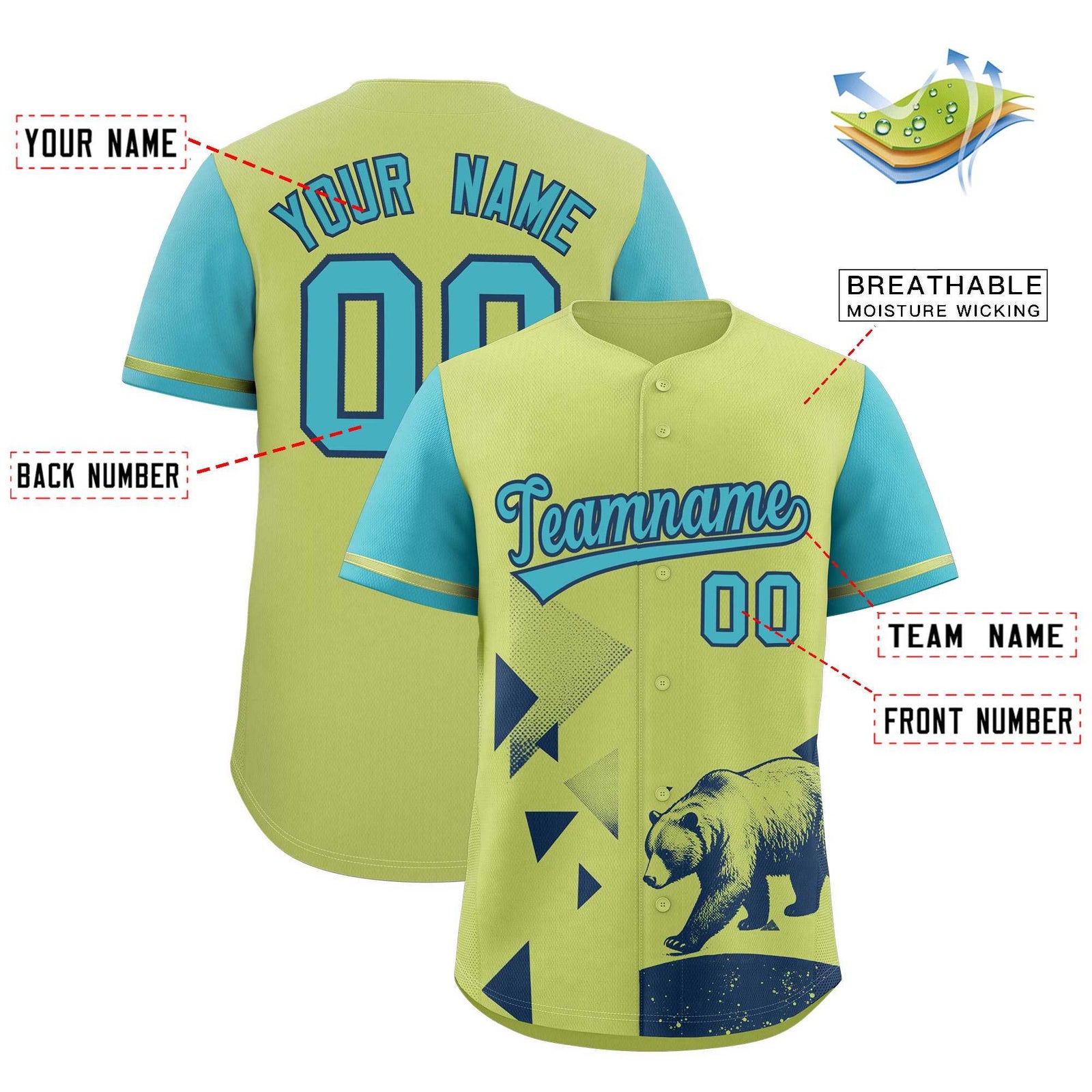 Custom Sky Blue Champagne Raptor Series Raglan Sleeves Drapable Baseball Jersey |KXKSHOP