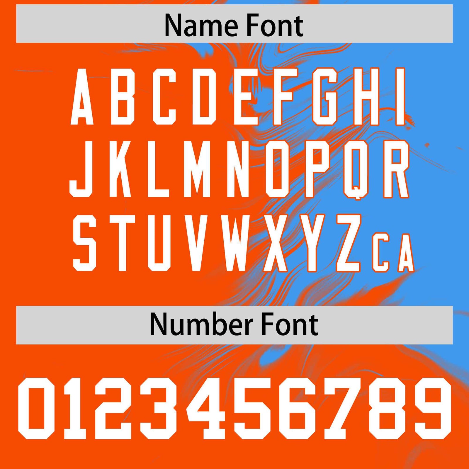 Custom Powder Blue Orange Personalized Ink Pattern Authentic Baseball Jersey