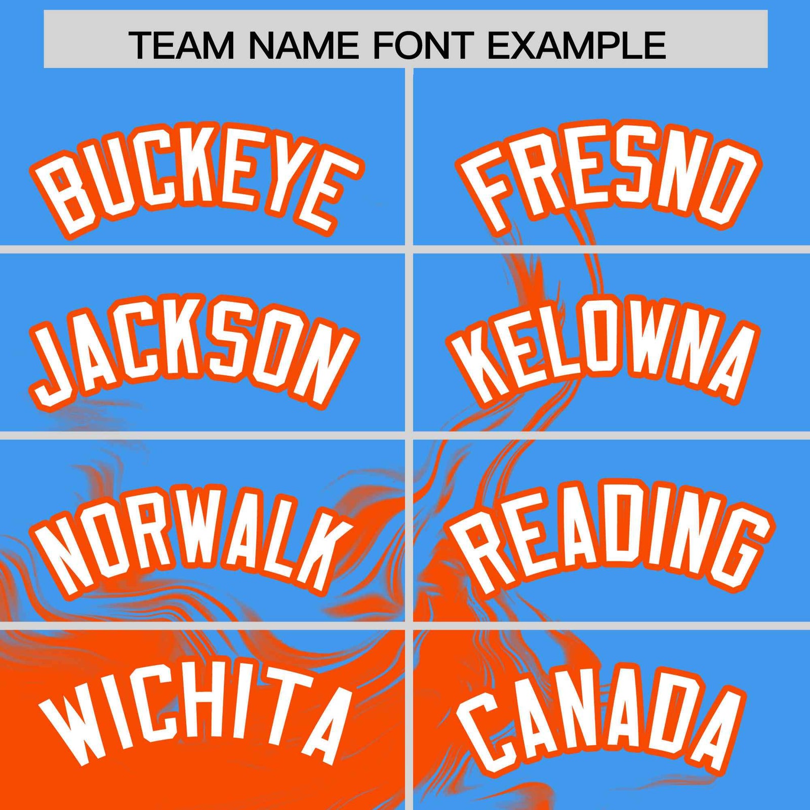 Custom Powder Blue Orange Personalized Ink Pattern Authentic Baseball Jersey