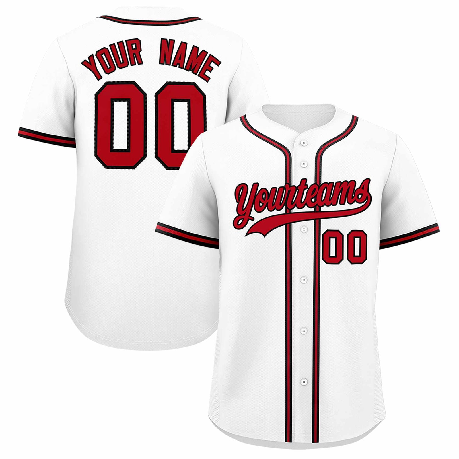Custom White Classic Style Authentic Baseball Jersey