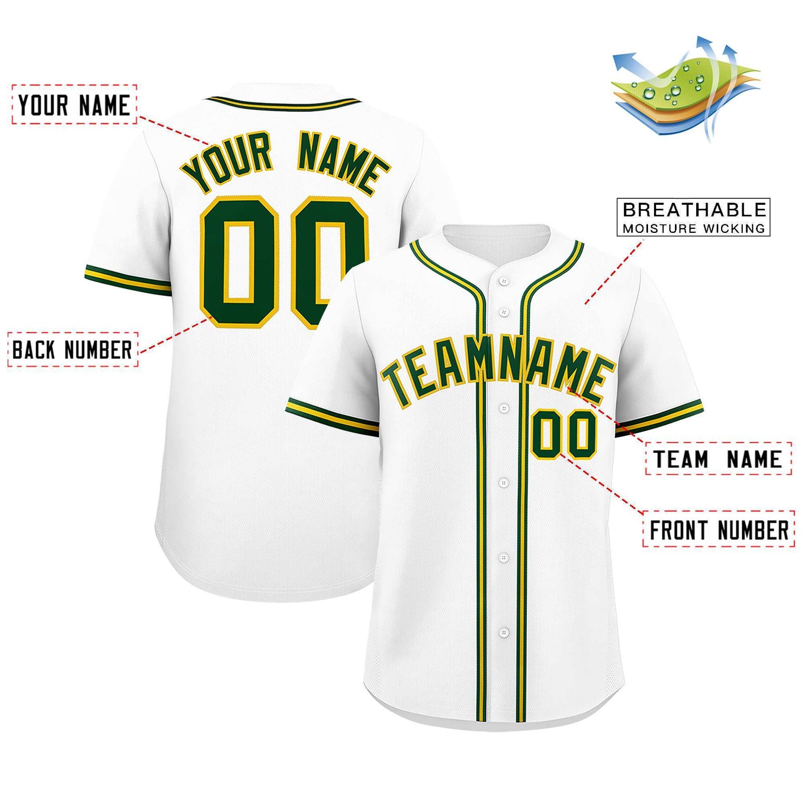 Custom White Classic Style Authentic Baseball Jersey
