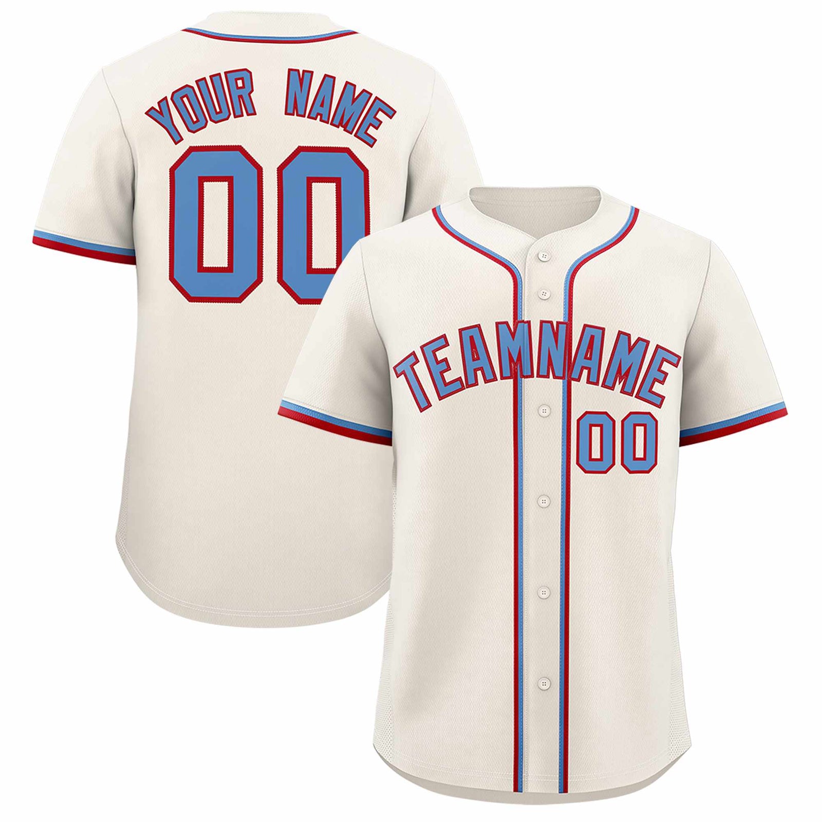 Custom Cream Classic Style Authentic Baseball Jersey