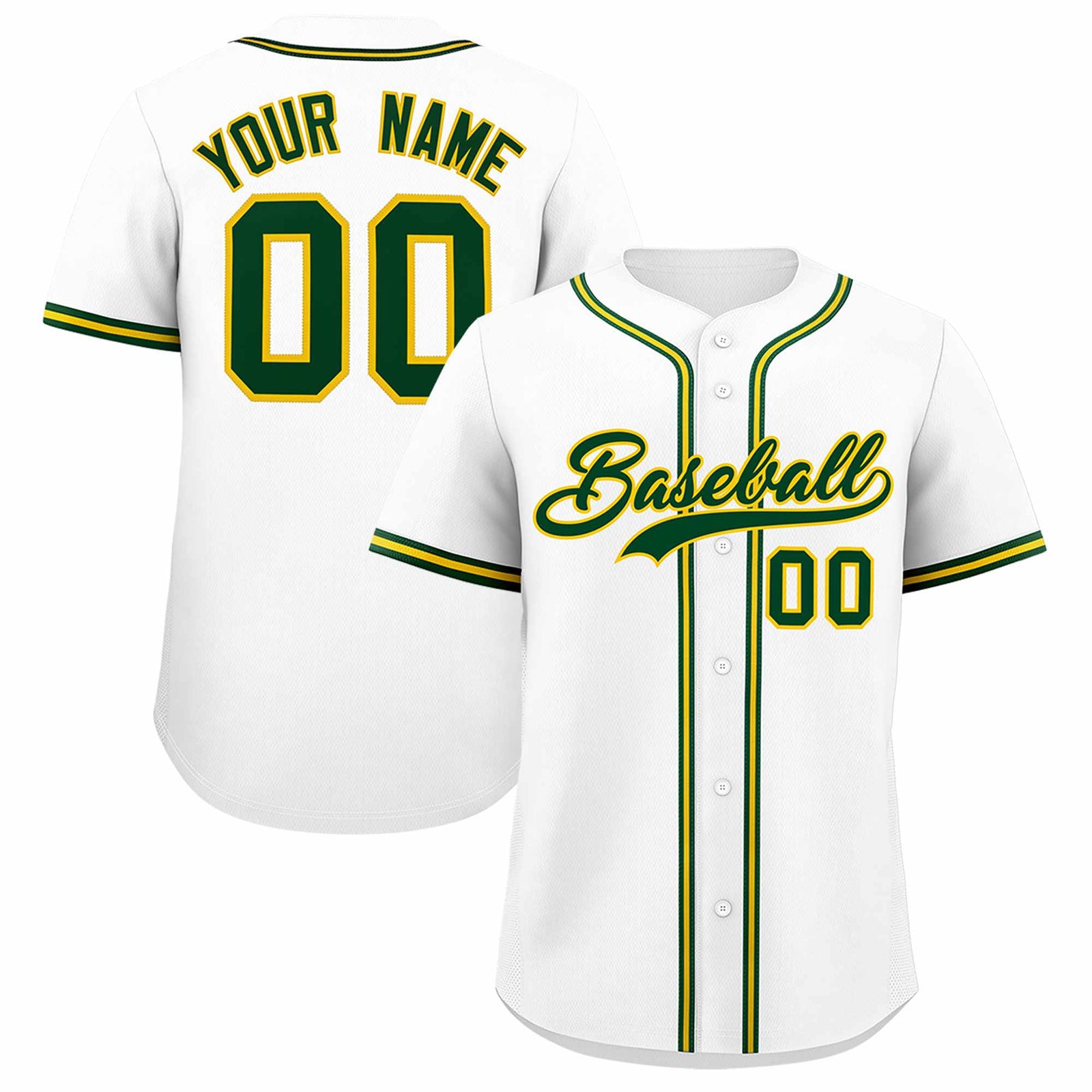 Custom White Classic Style Authentic Baseball Jersey