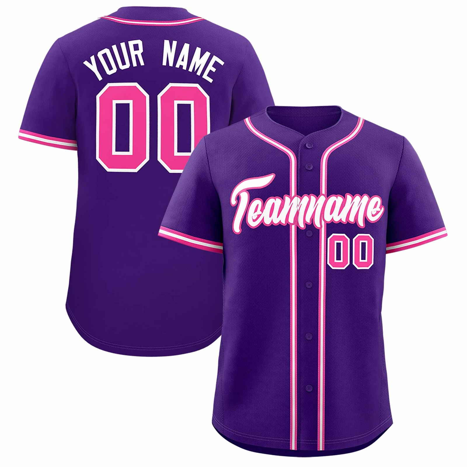 Custom Purple Classic Style Authentic Baseball Jersey