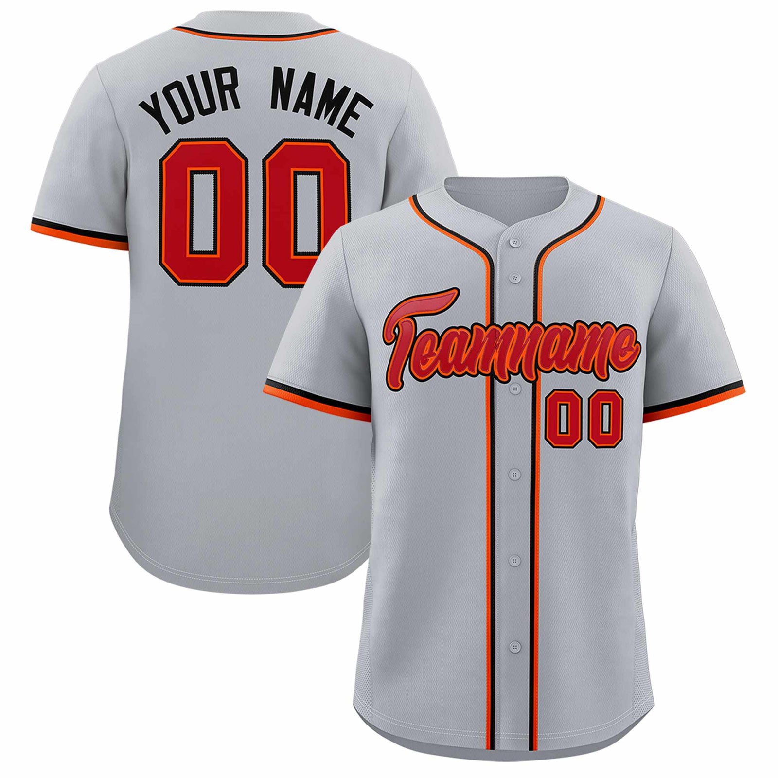 Custom Gray Classic Style Authentic Baseball Jersey
