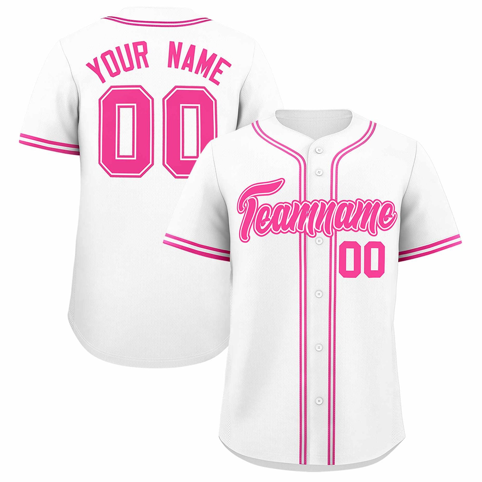 Custom White Classic Style Authentic Baseball Jersey
