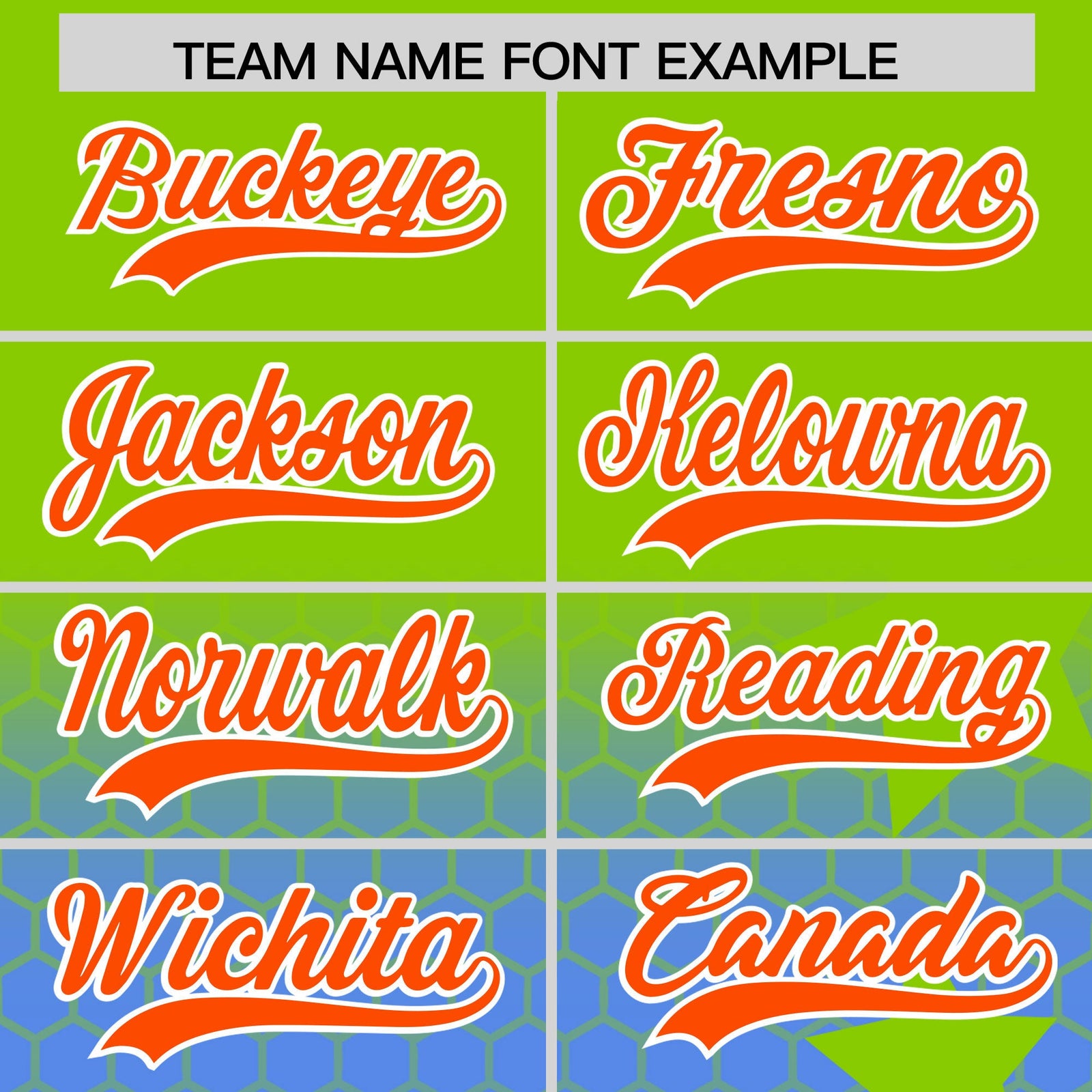 Custom Neon Green Powder Blue Orange Rising Stars Series Gradient Fashion Baseball Jersey| KXKSHOP