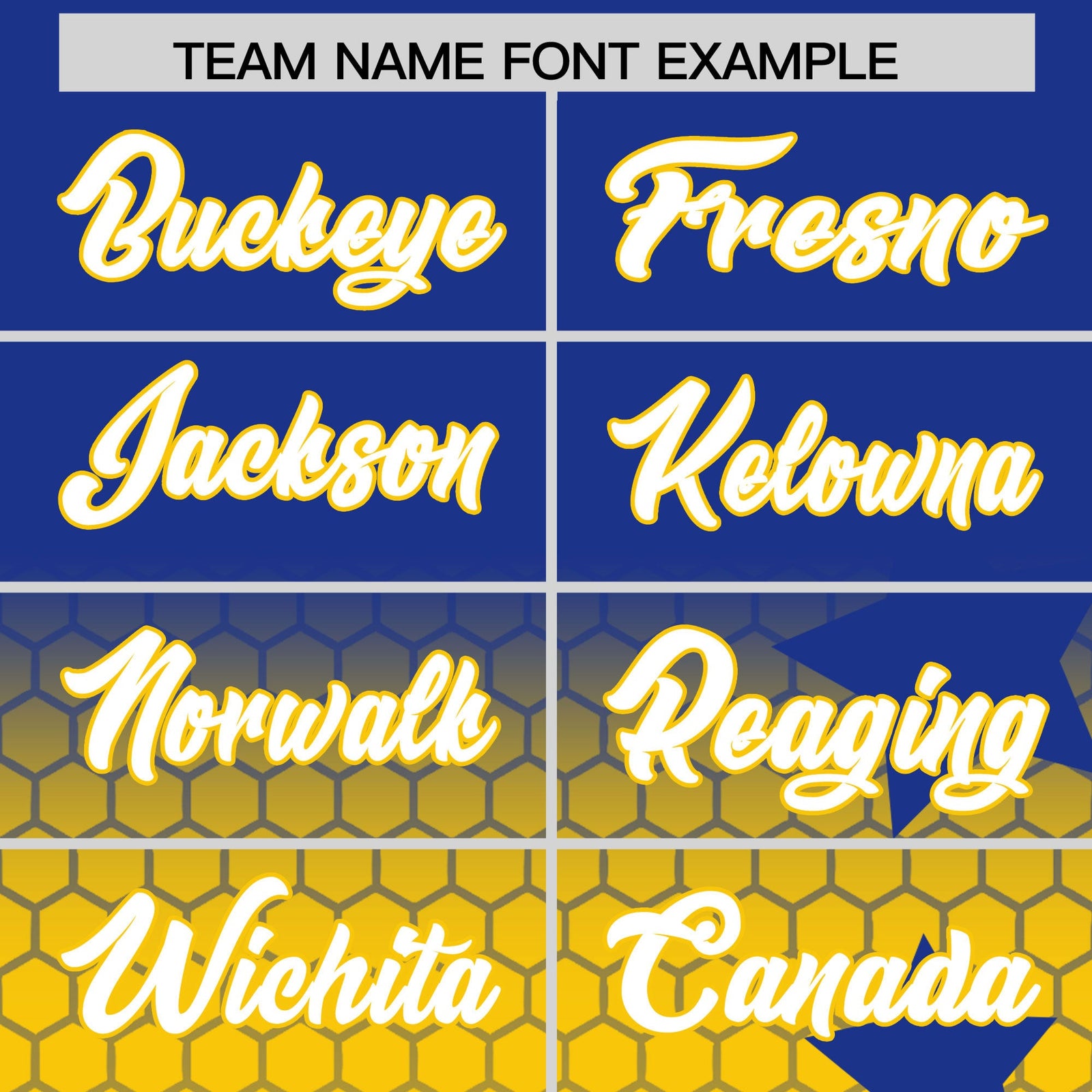 Custom Royal Blue Gold White Rising Stars Series Gradient Fashion Baseball Jersey| KXKSHOP