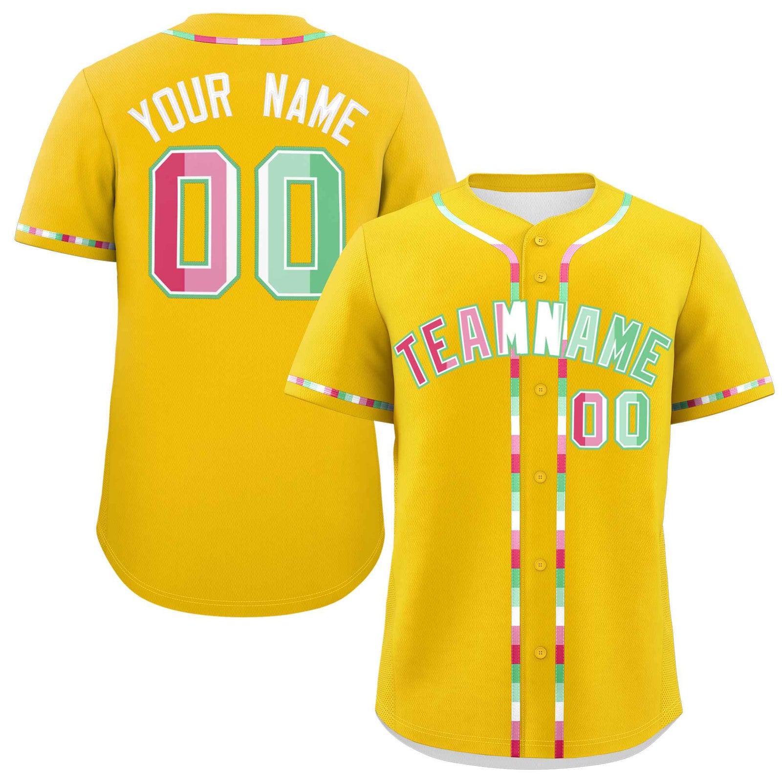 Custom Gold Abrosexual For Pride Month Classic Style Authentic Baseball Jersey