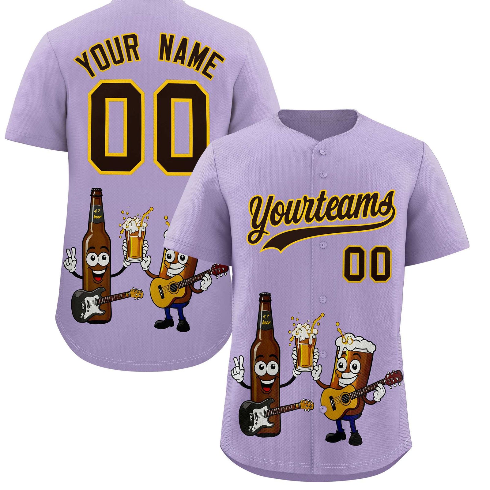 Custom Light Purple Personalized Team Shirts for Parties & Training | KXKSHOP