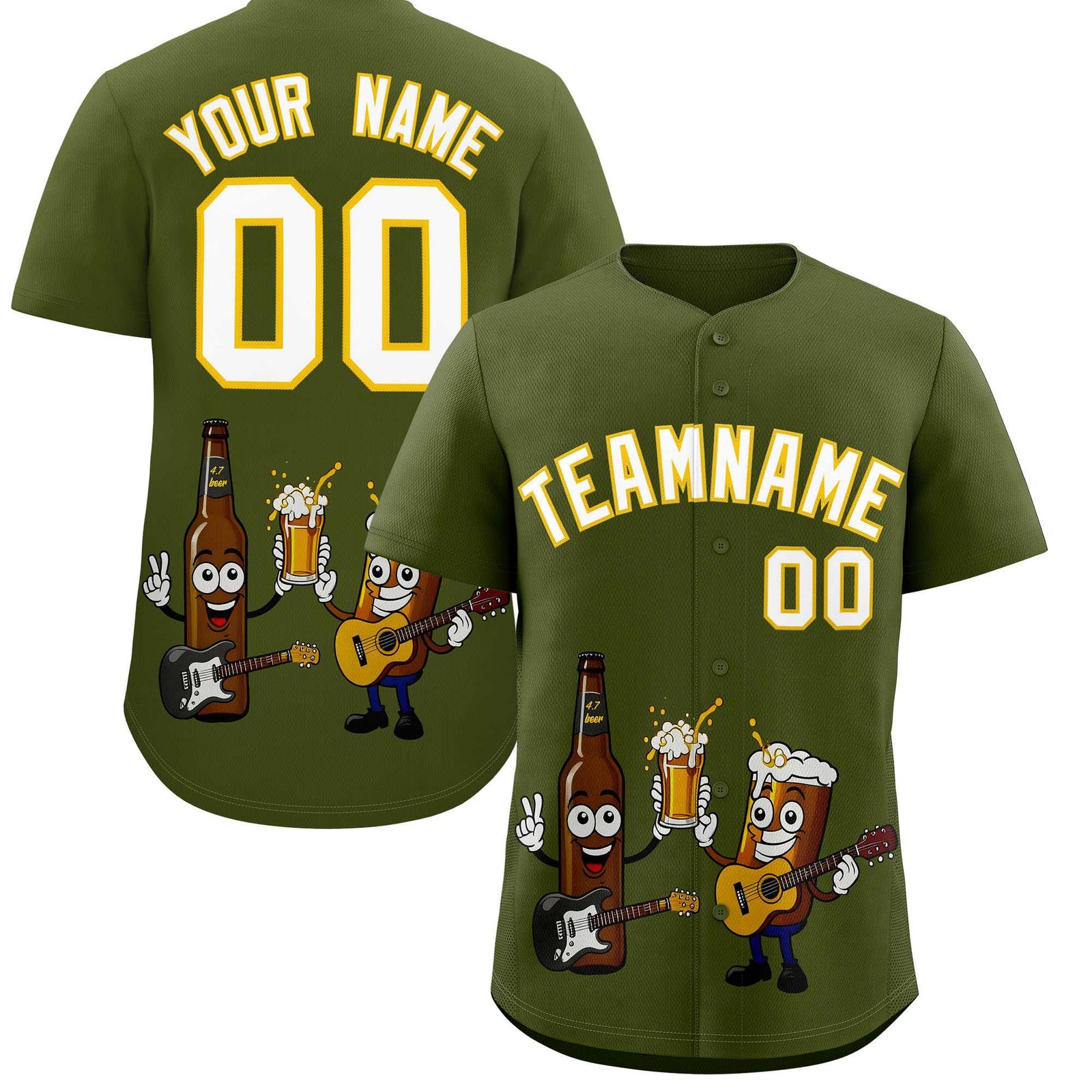 Custom Olive Personalized Team Shirts for Parties & Training | KXKSHOP