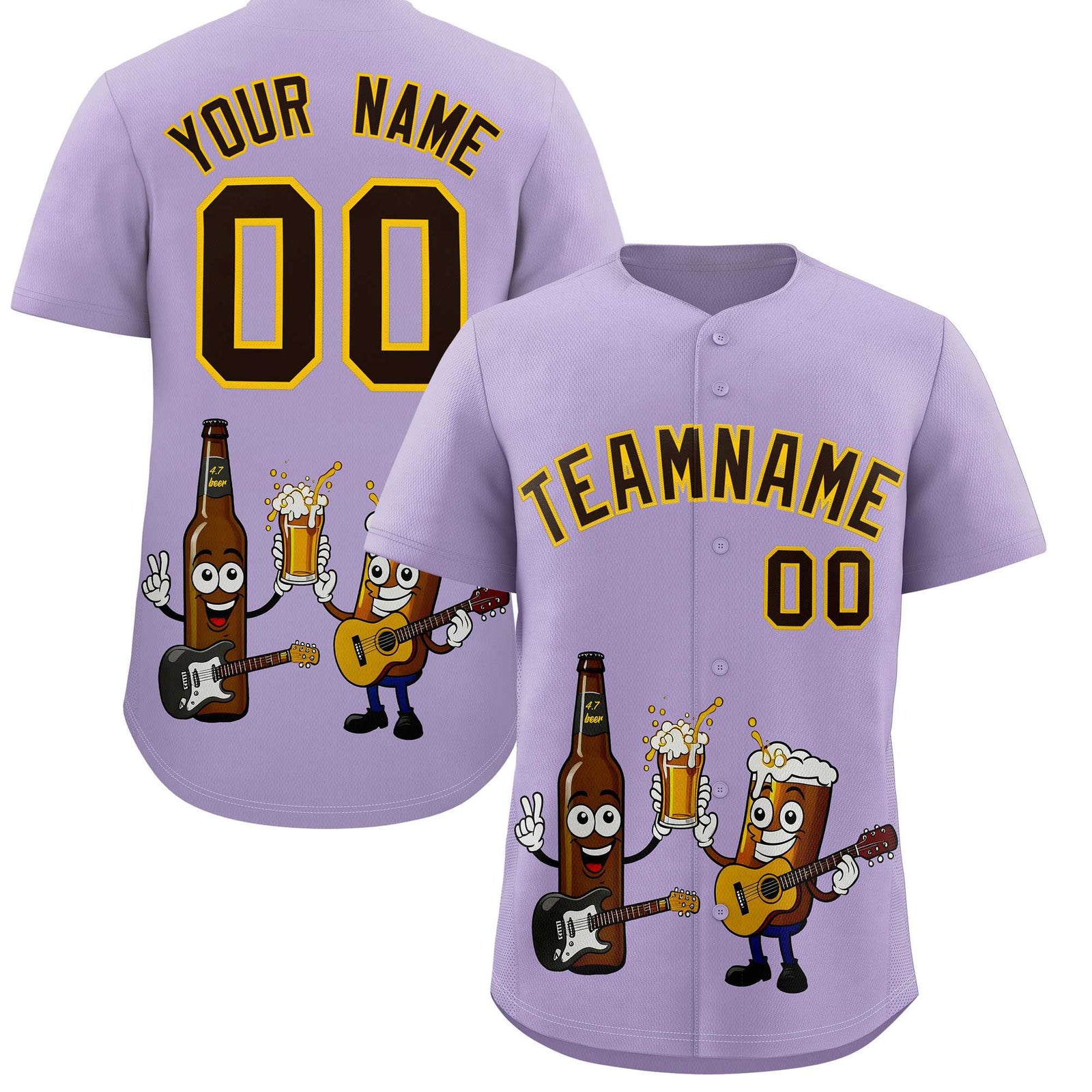 Custom Light Purple Personalized Team Shirts for Parties & Training | KXKSHOP