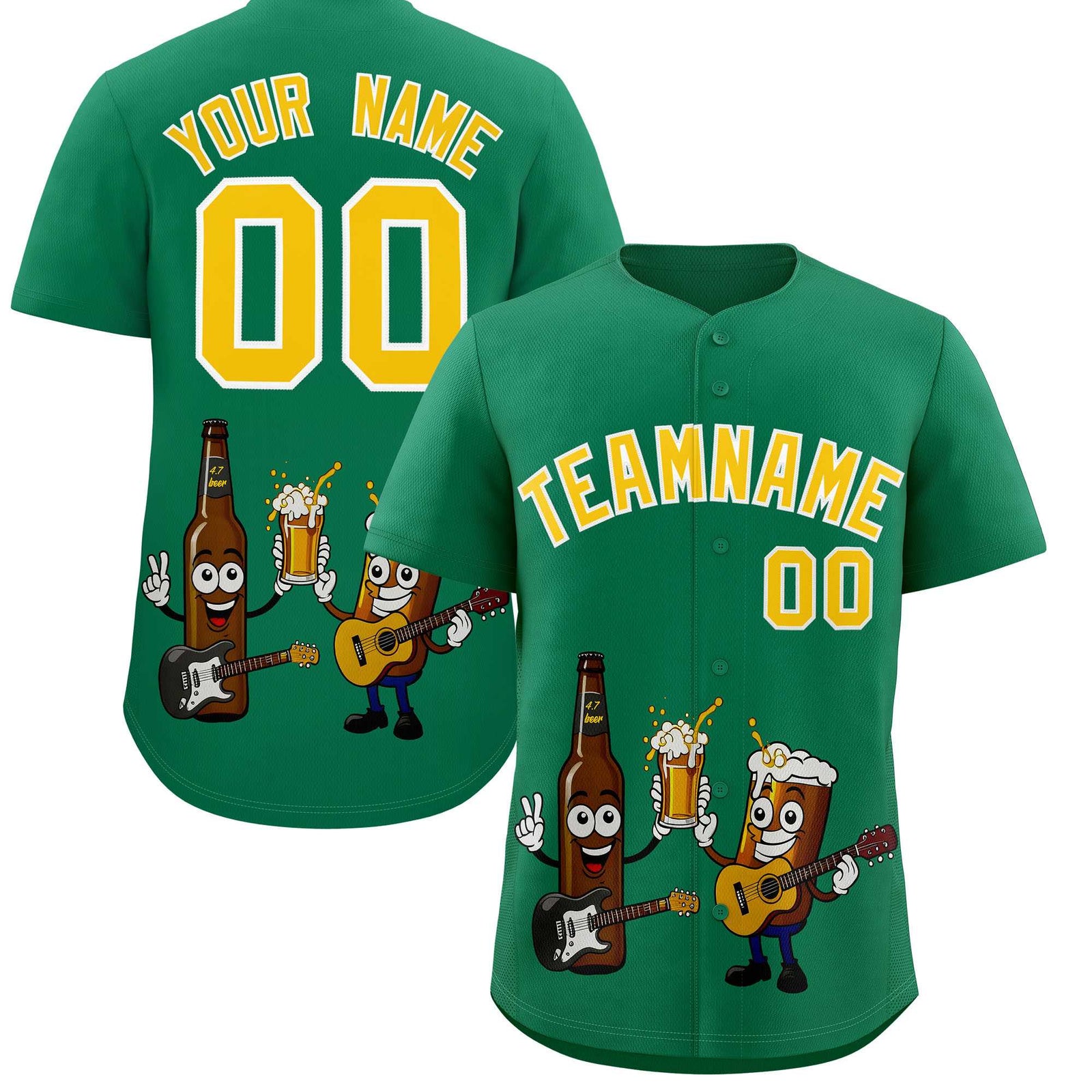 Custom Kelly Green Personalized Team Shirts for Parties & Training | KXKSHOP