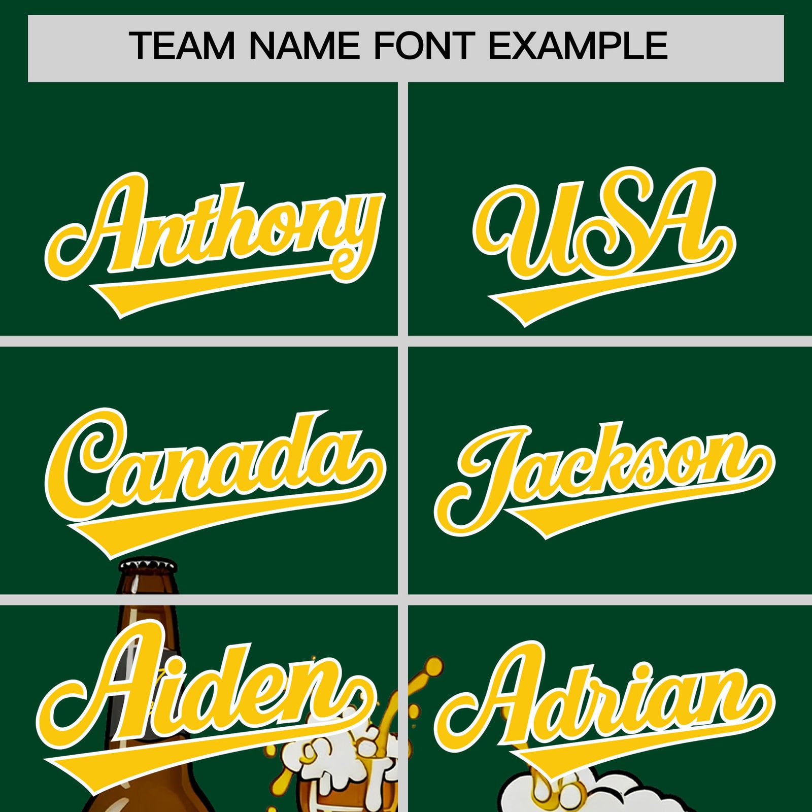 Custom Green Personalized Team Shirts for Parties & Training | KXKSHOP