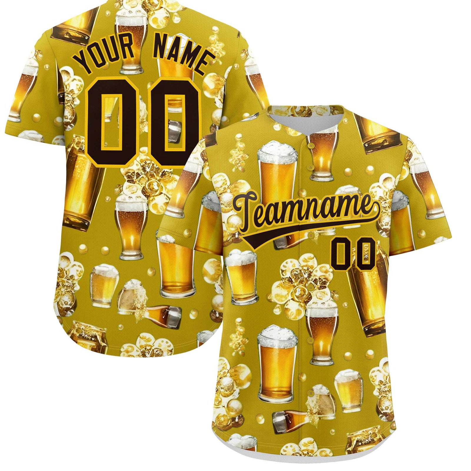 Custom Old Gold Personalized Team Shirts for Parties & Training | KXKSHOP
