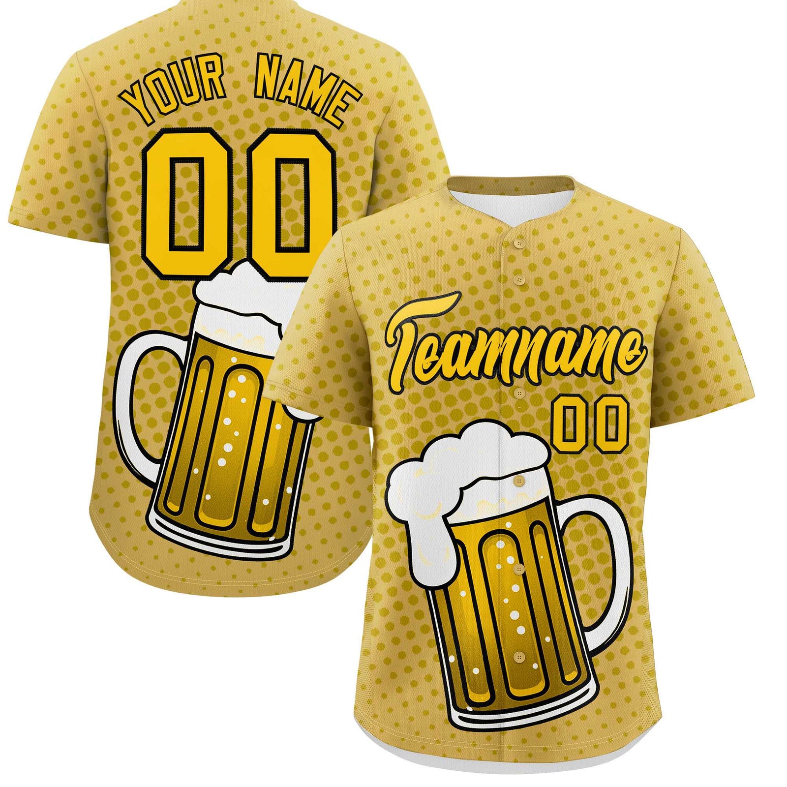 Custom Old Gold Personalized Team Shirts for Parties & Training | KXKSHOP