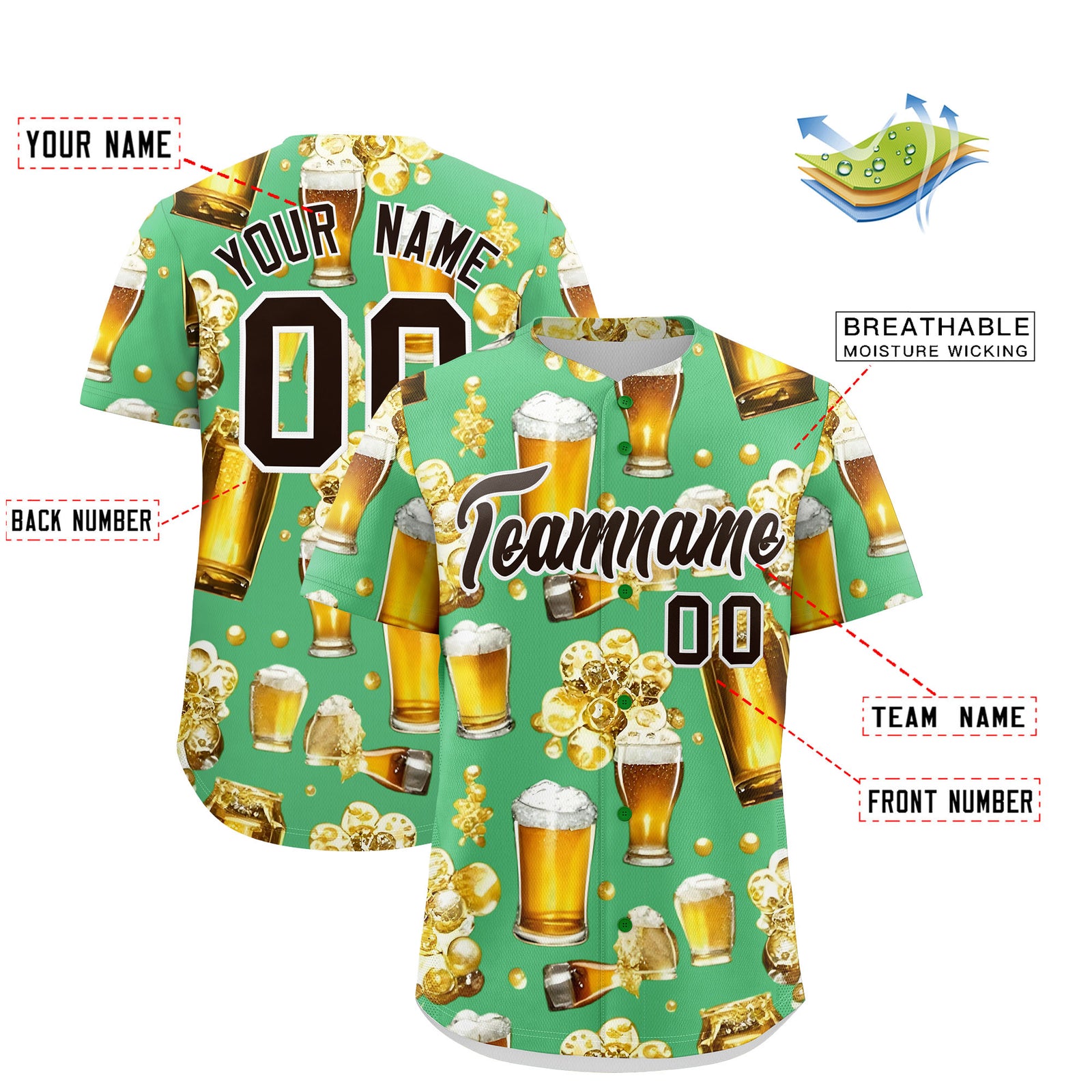 Custom Neon Green Personalized Team Shirts for Parties & Training | KXKSHOP