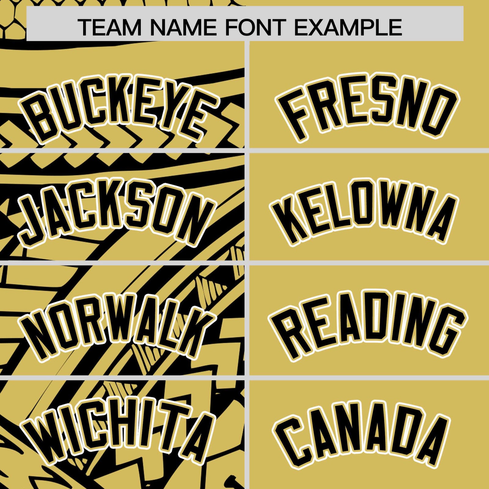 Custom Old Gold Black Split Fashion Tribal Pattern Authentic Baseball Jersey