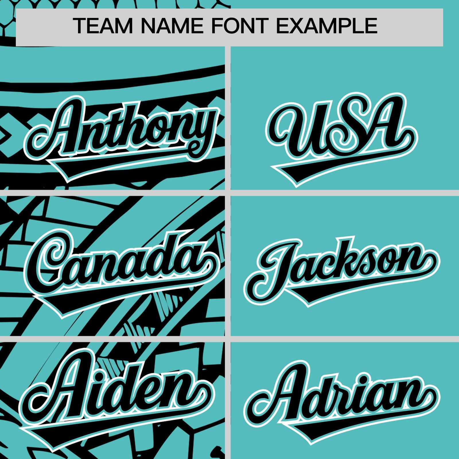 Custom Aqua Black Split Fashion Tribal Pattern Authentic Baseball Jersey