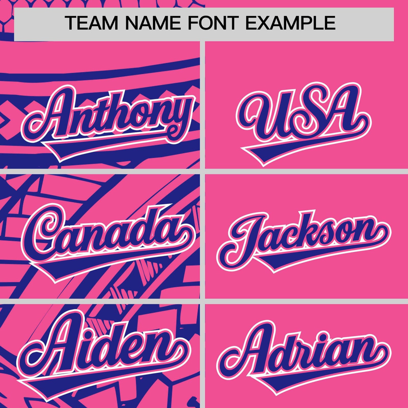 Custom Pink Royal Split Fashion Tribal Pattern Authentic Baseball Jersey