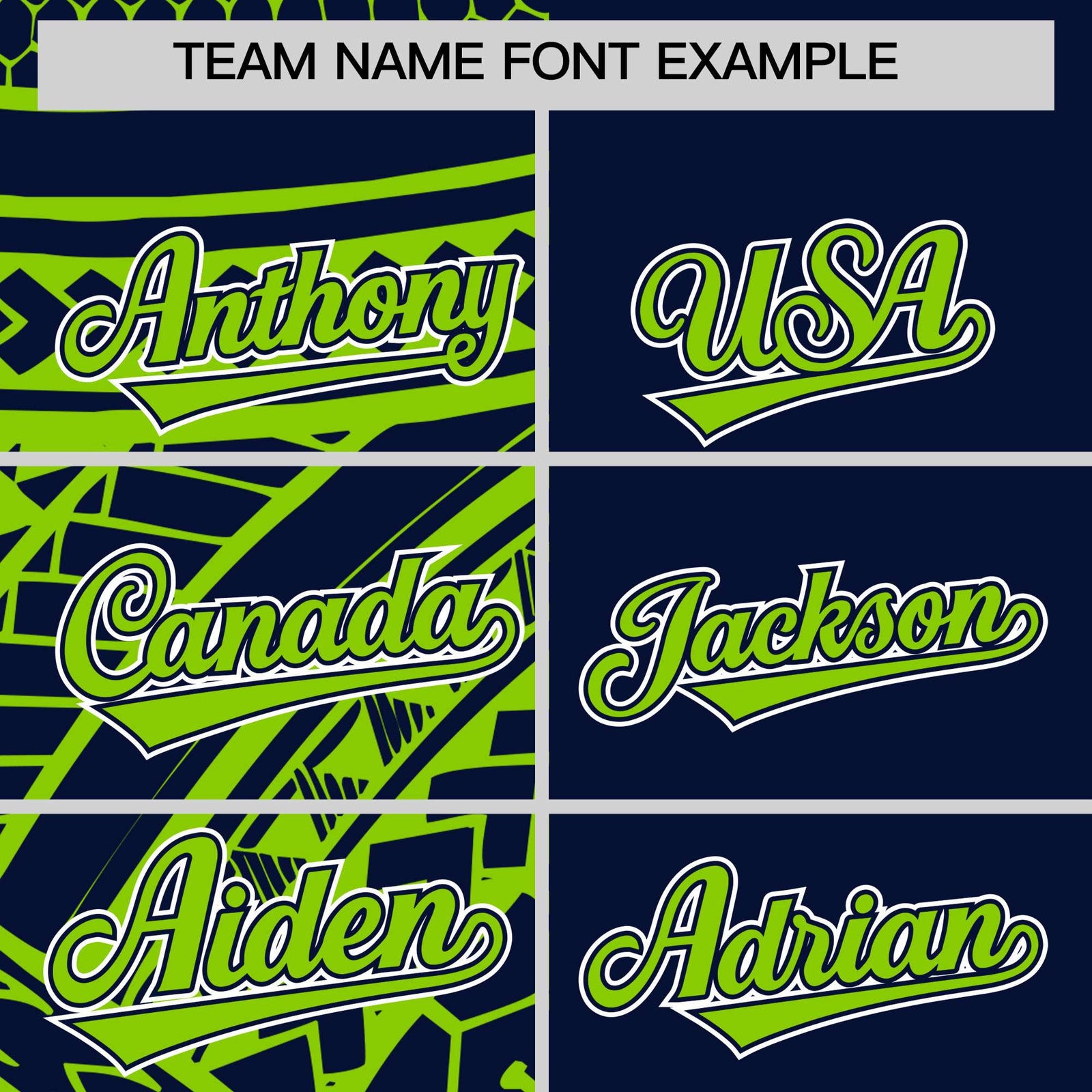 Custom Navy Neon Green Split Fashion Tribal Pattern Authentic Baseball Jersey