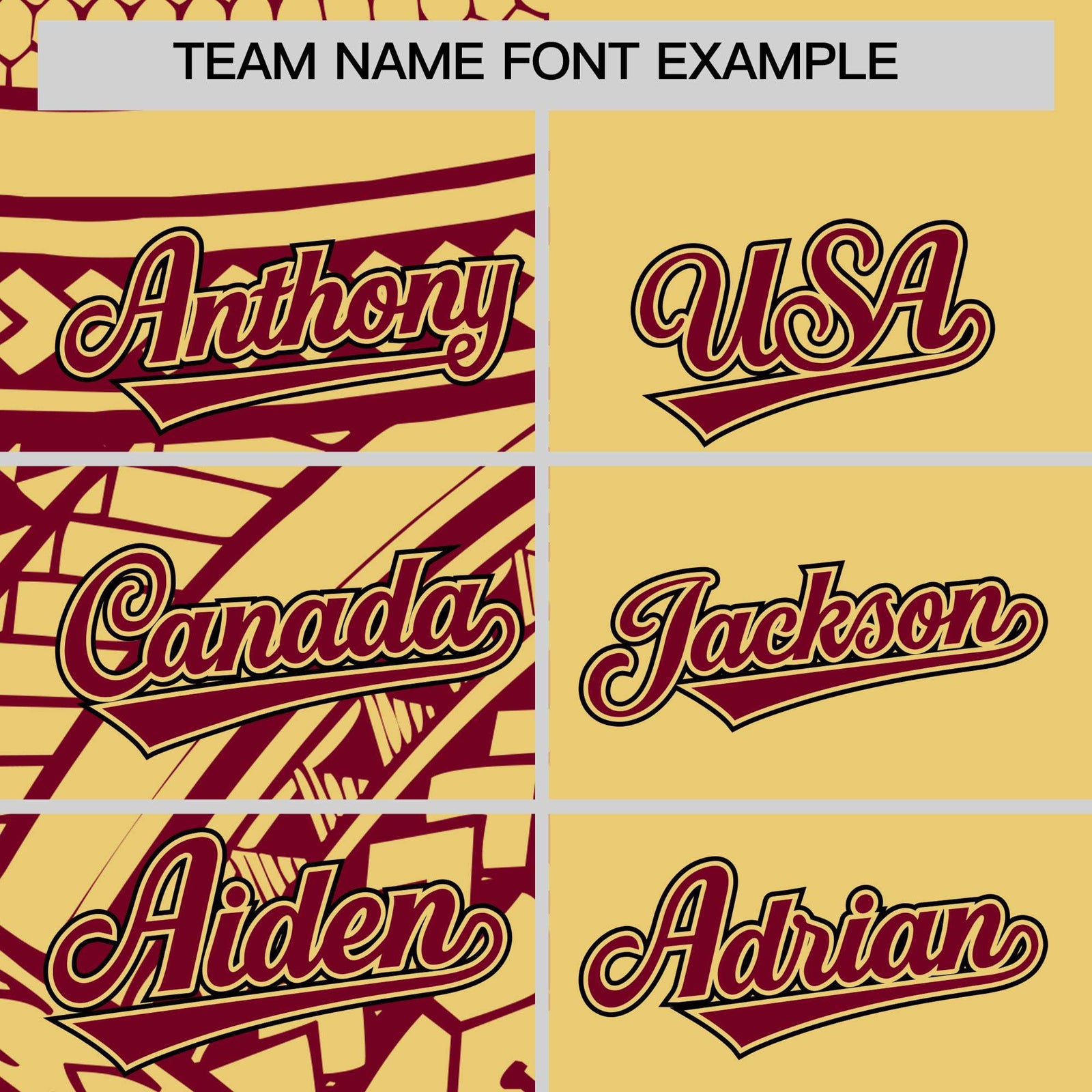 Custom Khaki Crimson Split Fashion Tribal Pattern Authentic Baseball Jersey