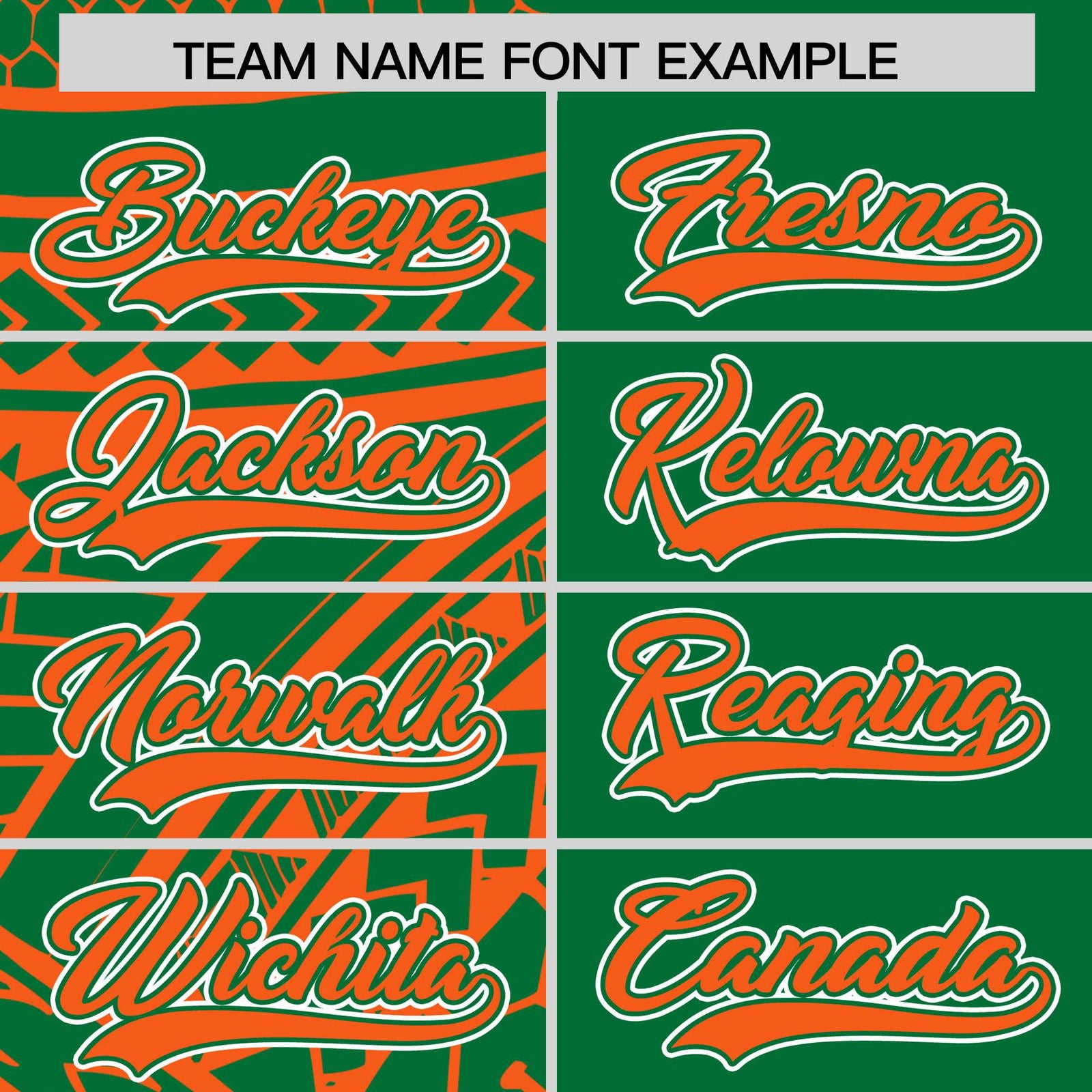 Custom Kelly Green Orange Split Fashion Tribal Pattern Authentic Baseball Jersey