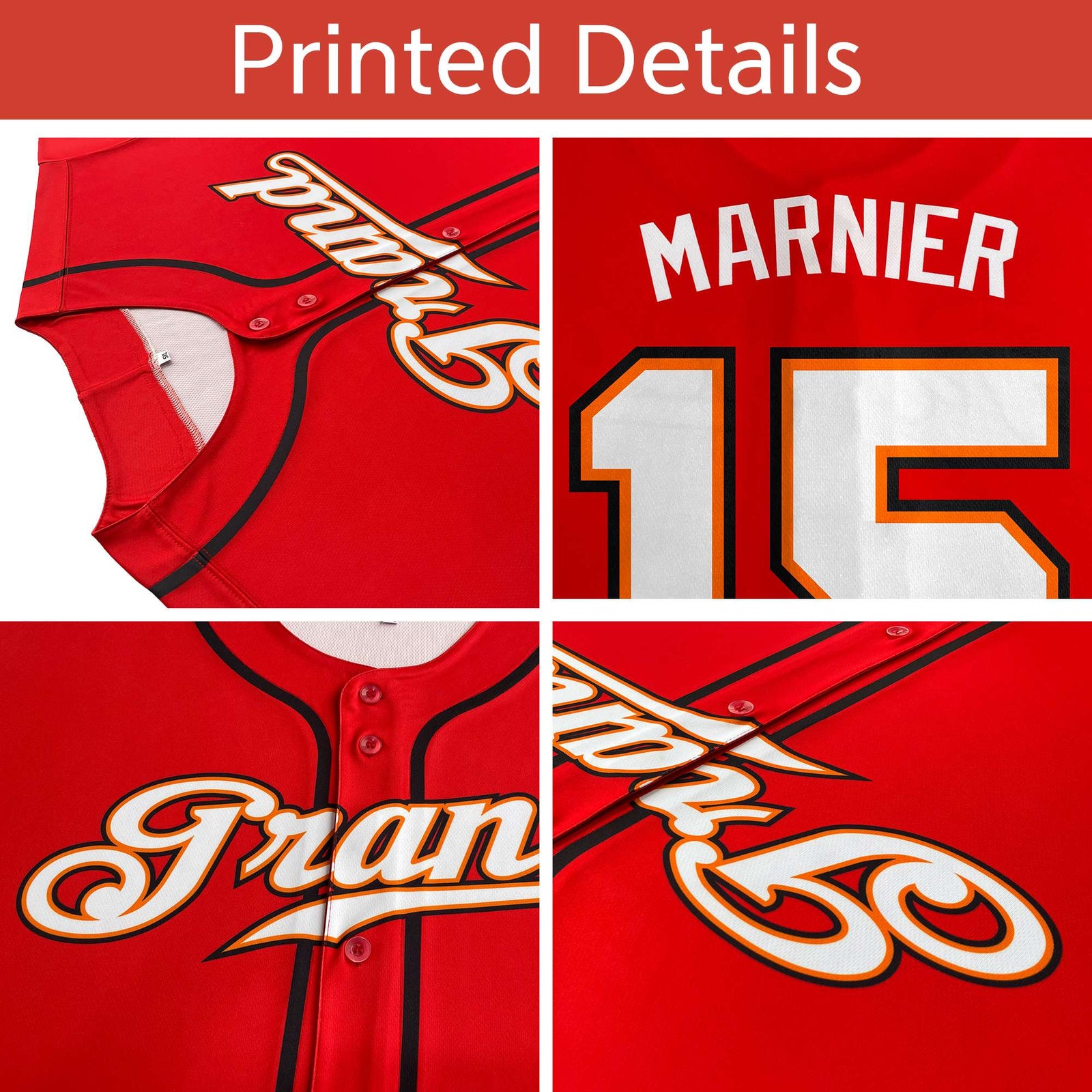Custom White Red Split Fashion Tribal Pattern Authentic Baseball Jersey