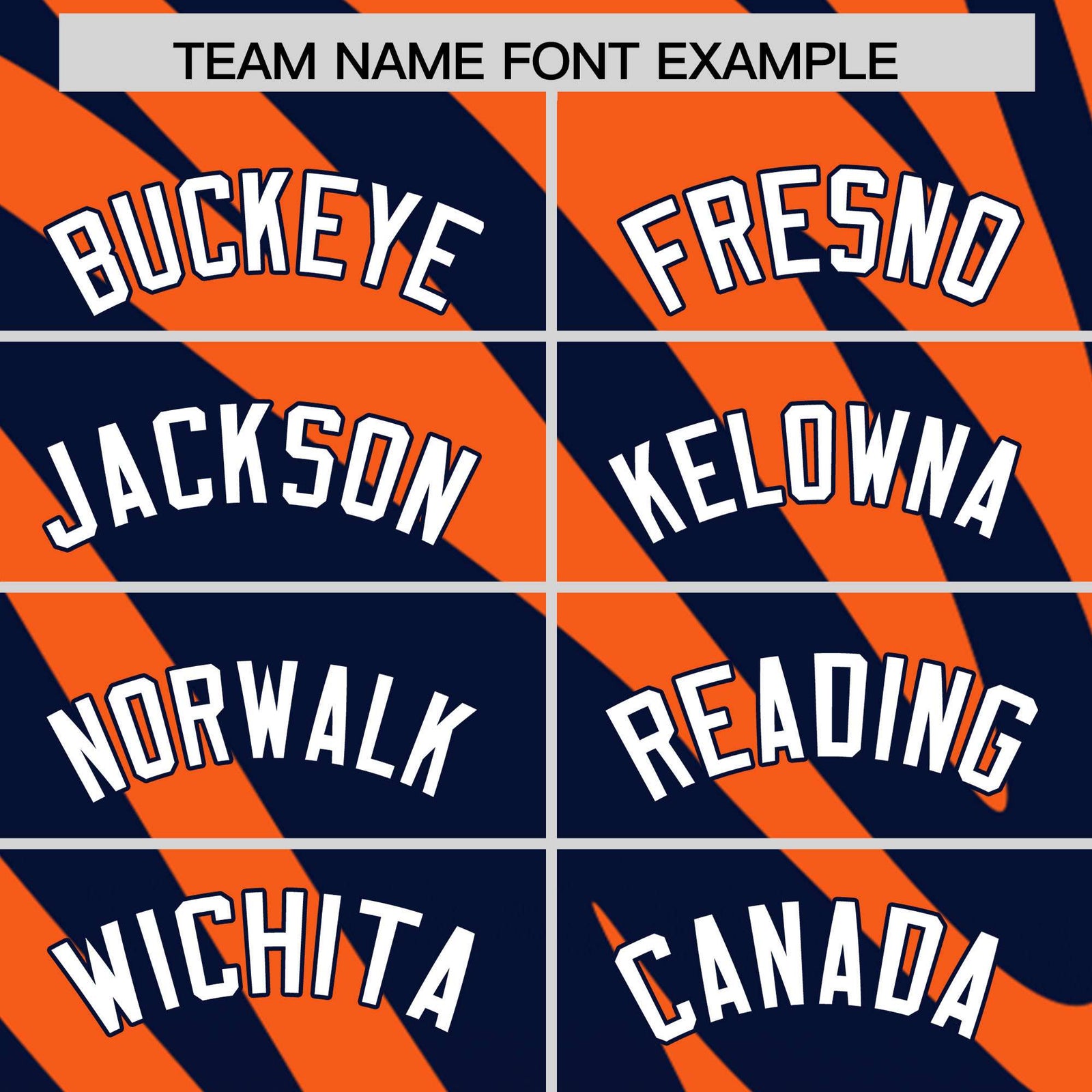 Custom Navy Orange Tiger Stripe Gradient Animal Print Personalized Team Shirt Baseball Jersey