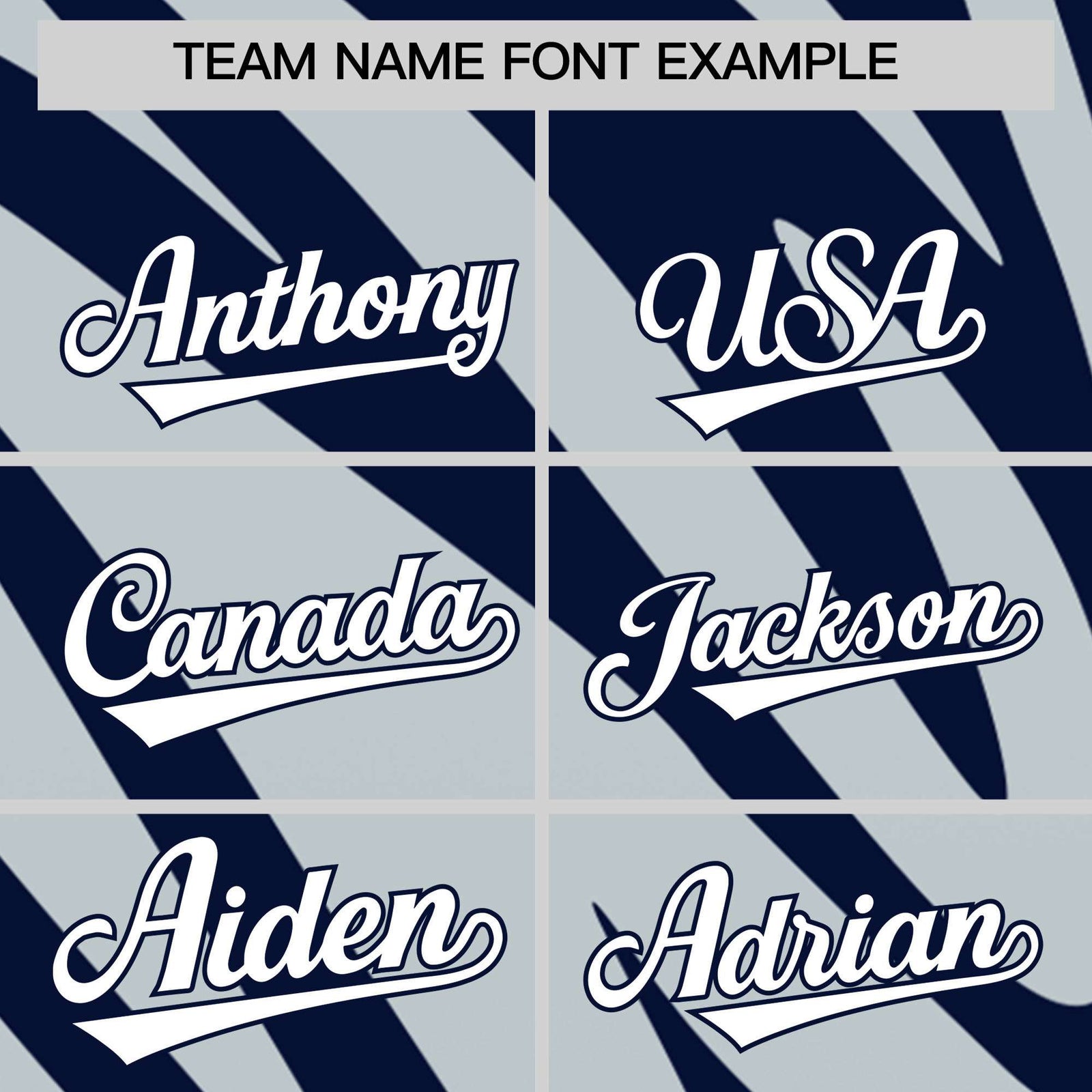 Custom Navy Silver Tiger Stripe Gradient Animal Print Personalized Team Shirt Baseball Jersey