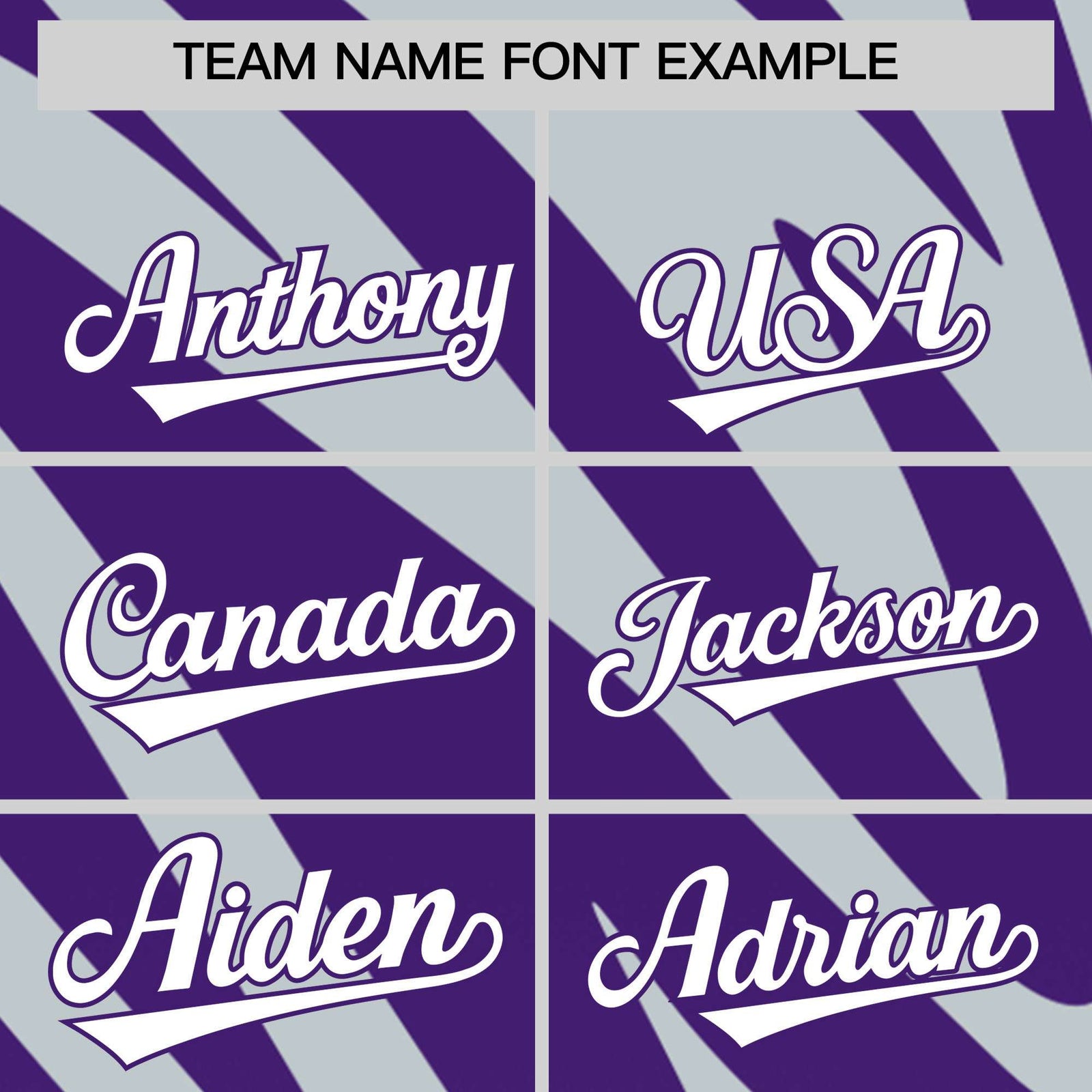 Custom Purple Silver Tiger Stripe Gradient Animal Print Personalized Team Shirt Baseball Jersey